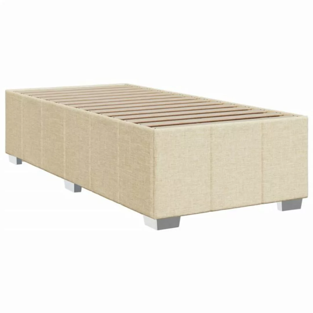 vidaXL Bett Bettgestell ohne Matratze Creme 80x200 cm Stoff günstig online kaufen