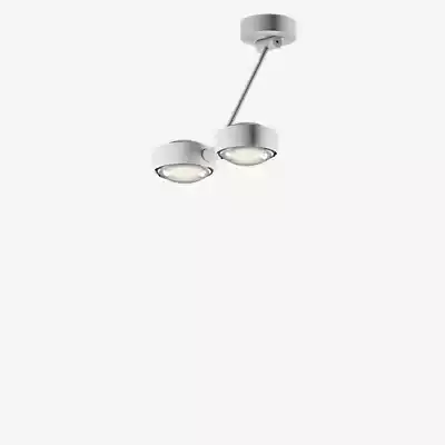 Occhio Sento Soffitto Doppio 30 Up D Deckenleuchte LED 2-flammig, Kopf weiß günstig online kaufen