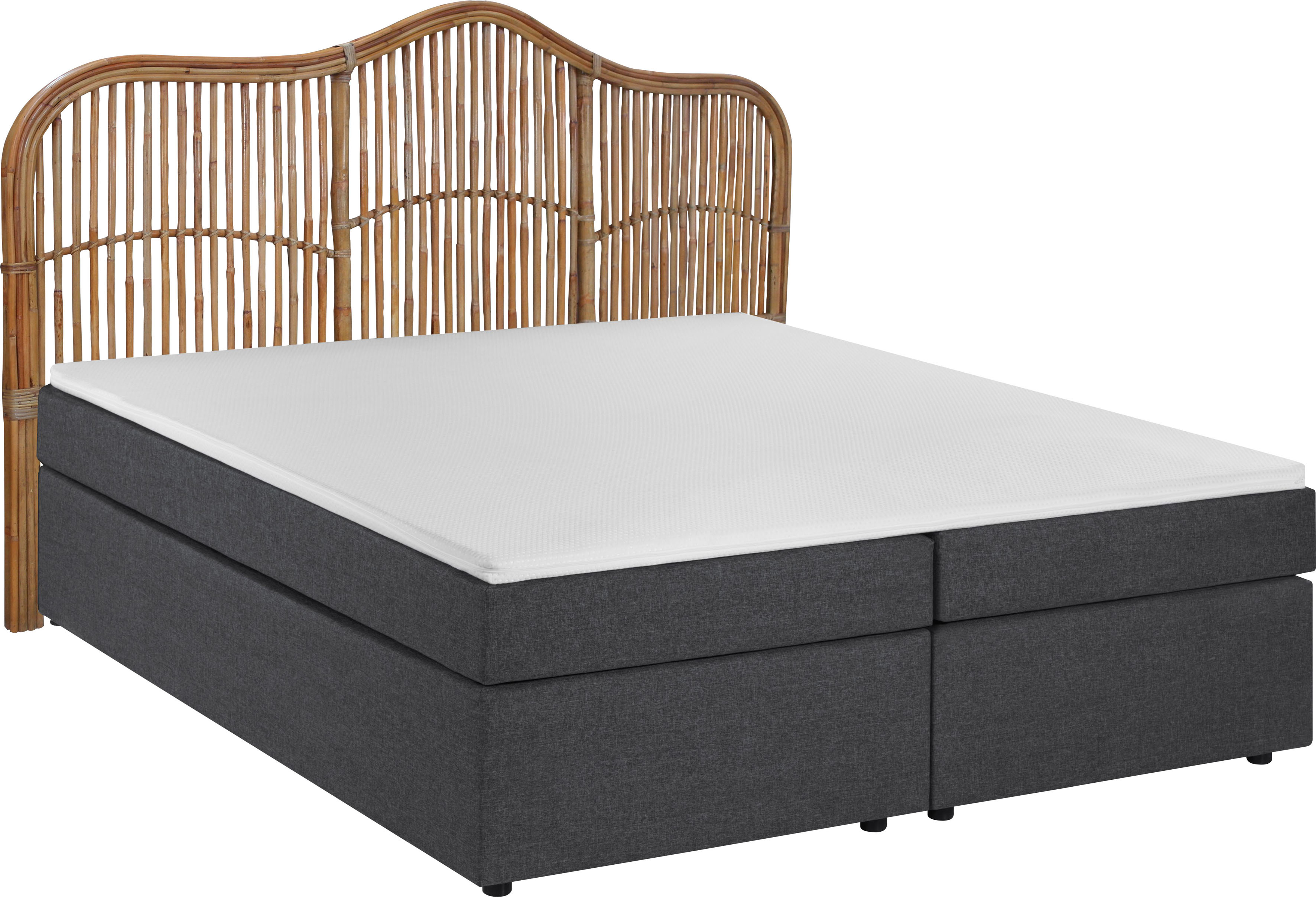 SIT Boxspringbett, Mit Rattan-Kopfteil günstig online kaufen