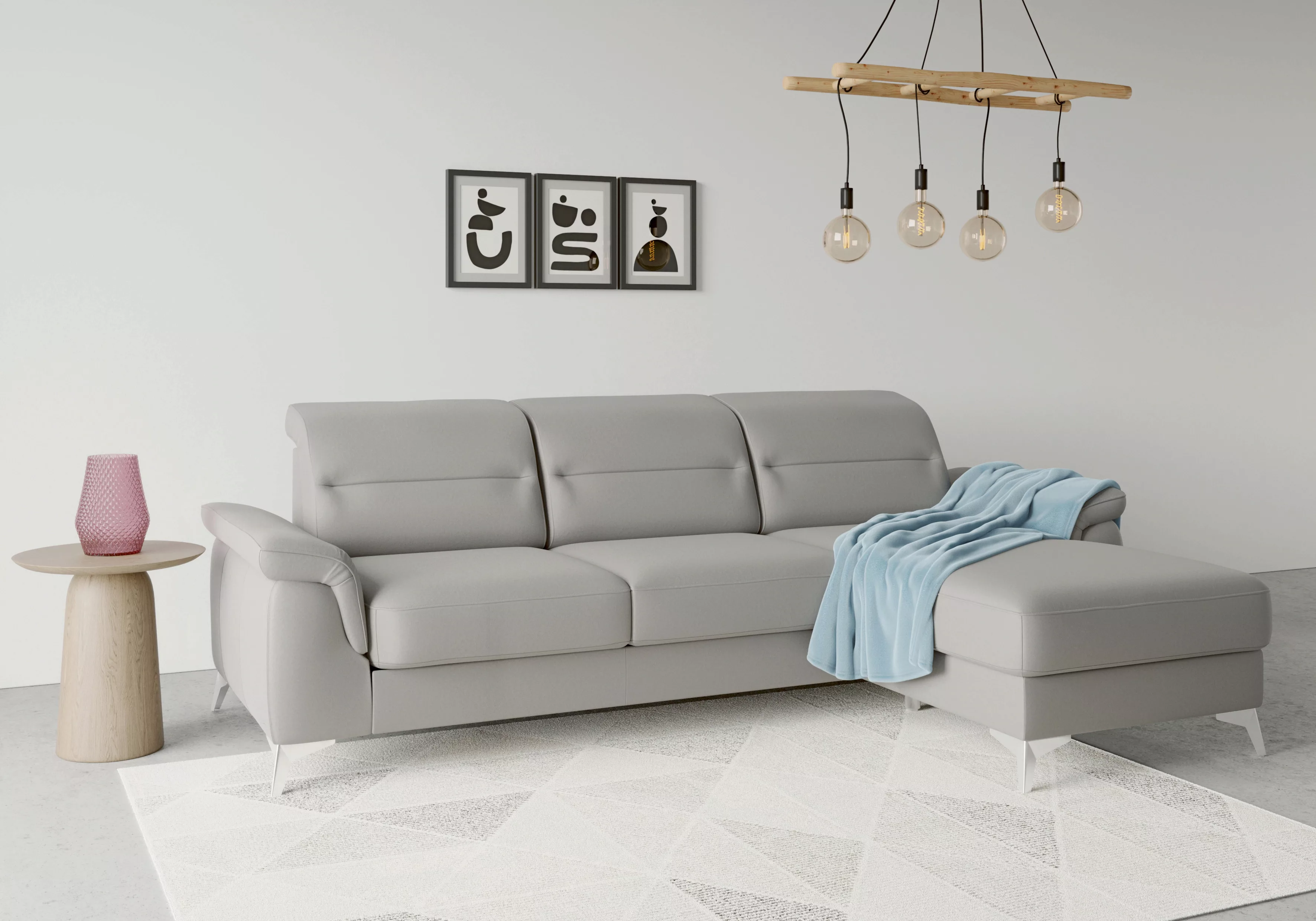 sit&more Ecksofa "Sinatra L-Form", mit Recamiere, optinal mit Kopfteilverst günstig online kaufen