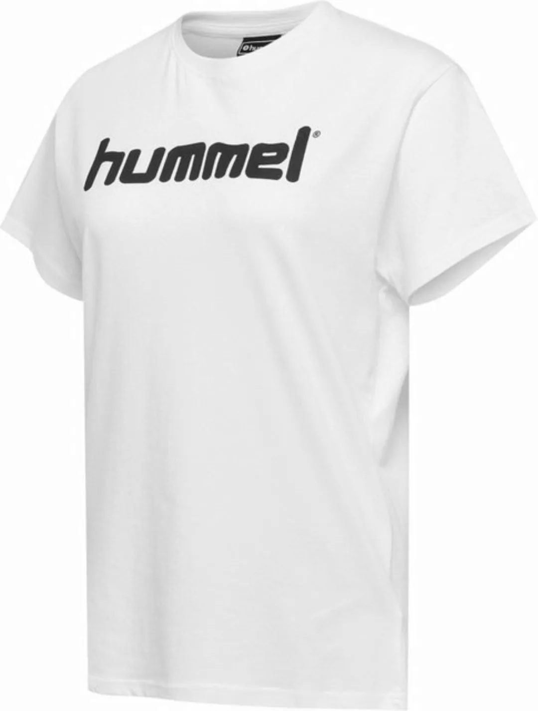 hummel T-Shirt Logo T-Shirt Kurzarm Top aus Baumwolle HMLGO 5124 in Weiß günstig online kaufen