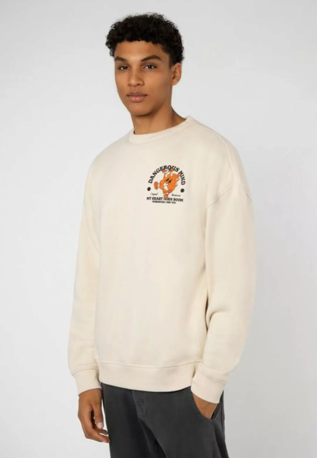 SUBLEVEL Sweatshirt Sweater mit Backprint Cartoon günstig online kaufen