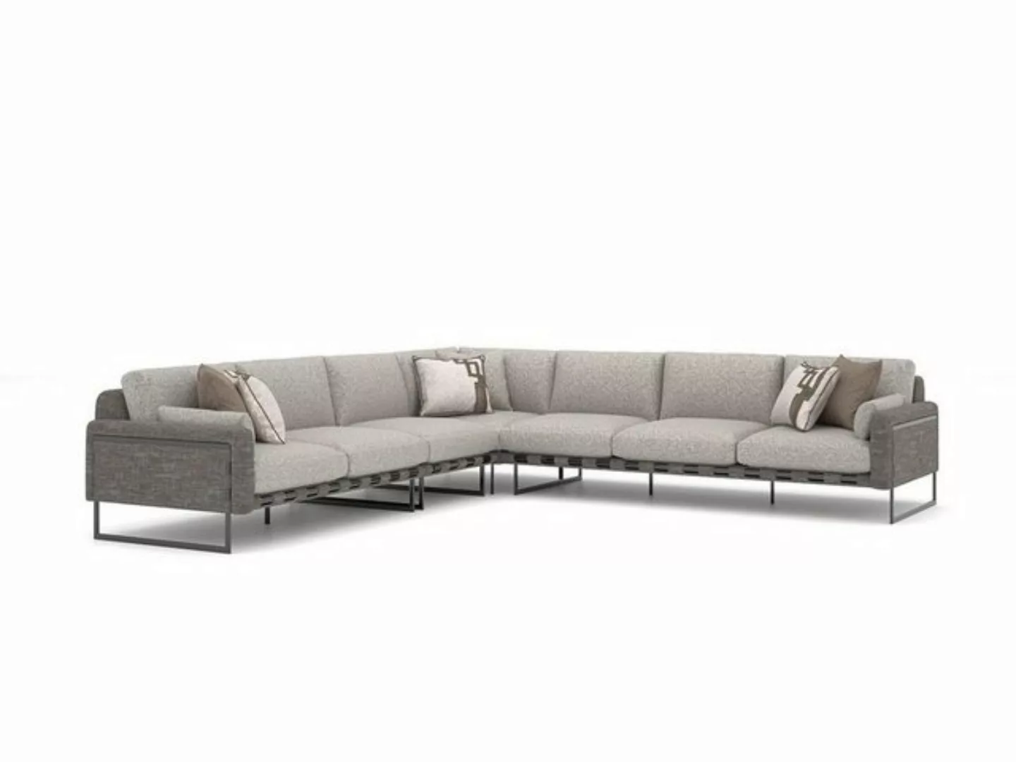 Xlmoebel Ecksofa Luxuriöses Textil-Sofa in L-Form für das moderne Wohnzimme günstig online kaufen