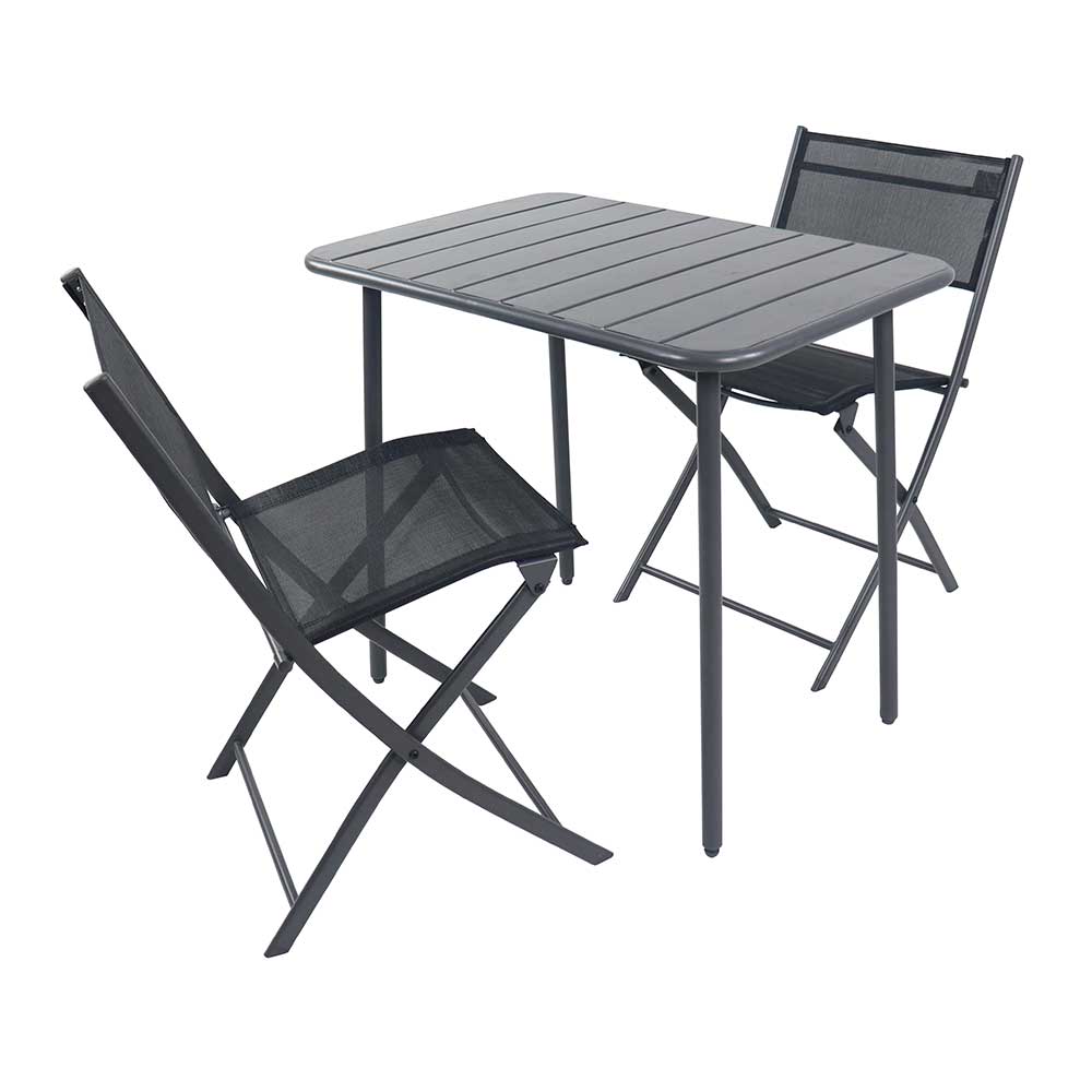 Balkonmöbel Gartenmöbelset Stühle klappbar Metall pulverbeschichtet (dreite günstig online kaufen