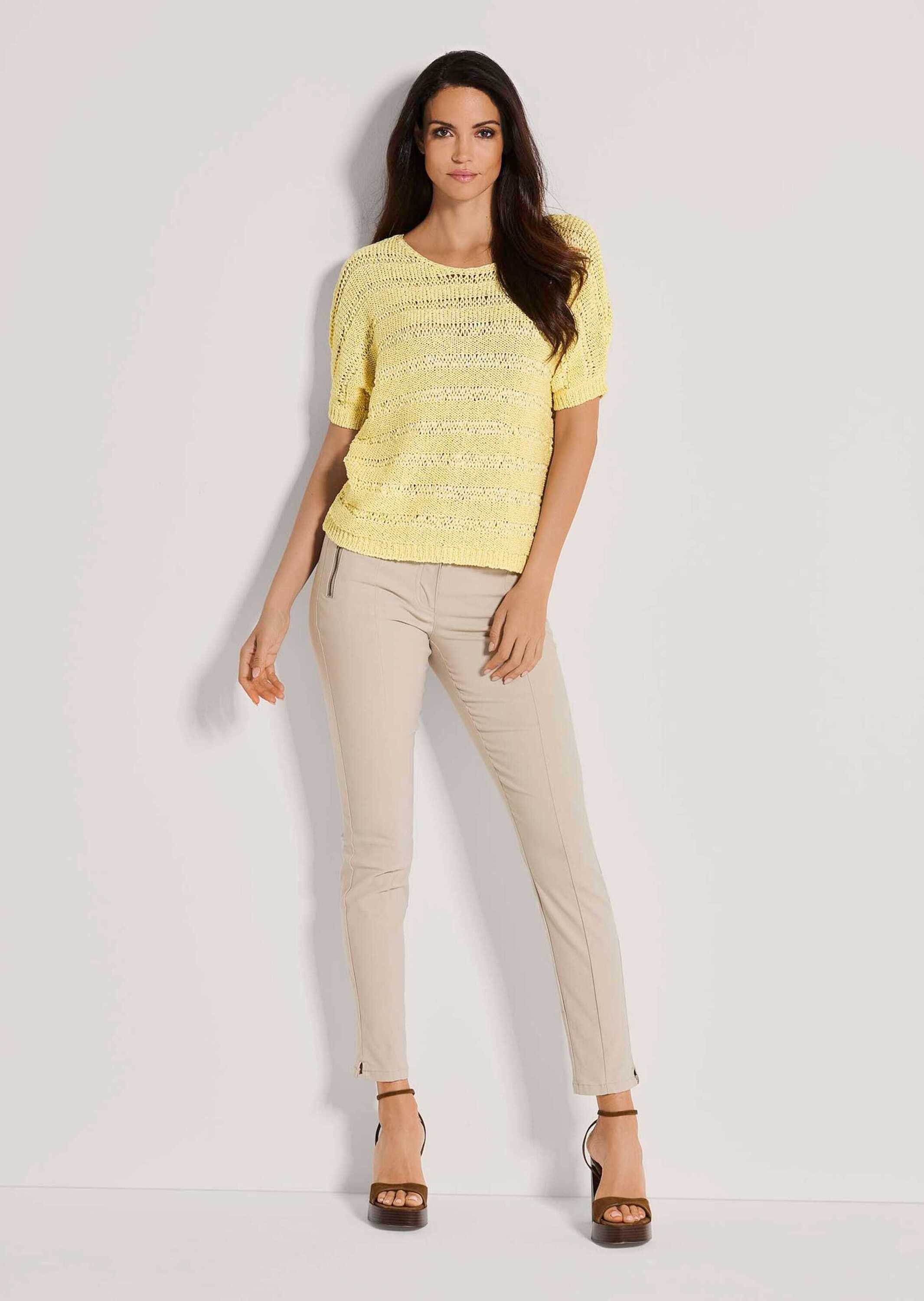 MADELEINE Strickpullover Bändchen-Pullover mit Glanz-Effekt günstig online kaufen