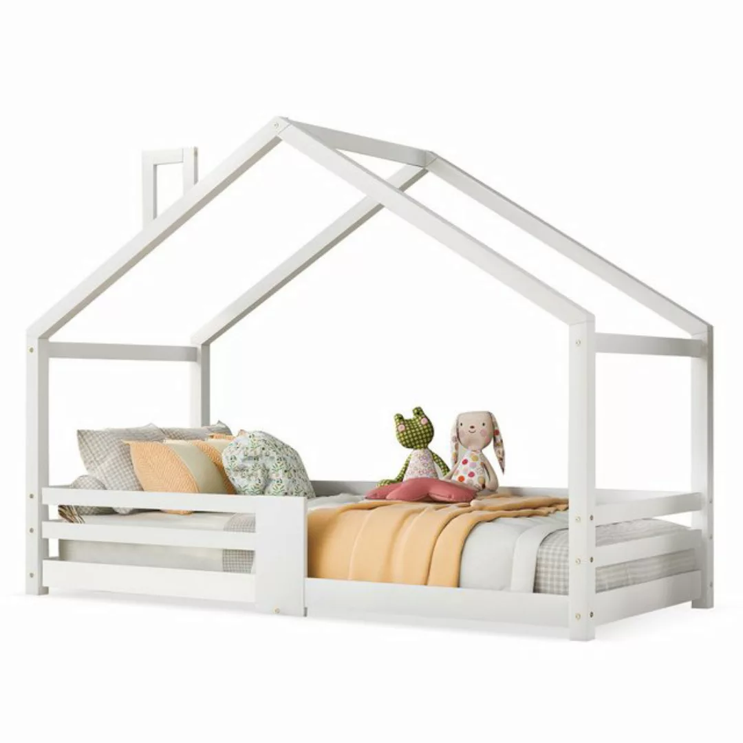 Yorbay Kinderbett Jugendbett Hausbett 90x200 cm (mit Schornstein-Design), K günstig online kaufen