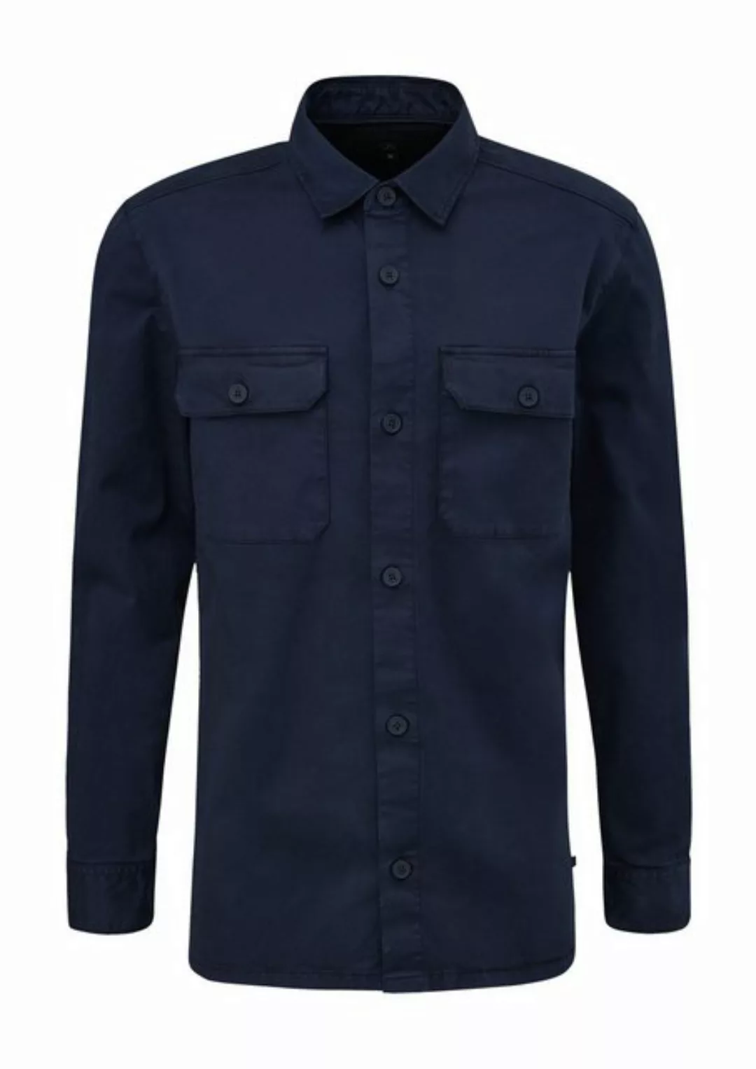 QS Langarmhemd Overshirt mit Brusttaschen günstig online kaufen