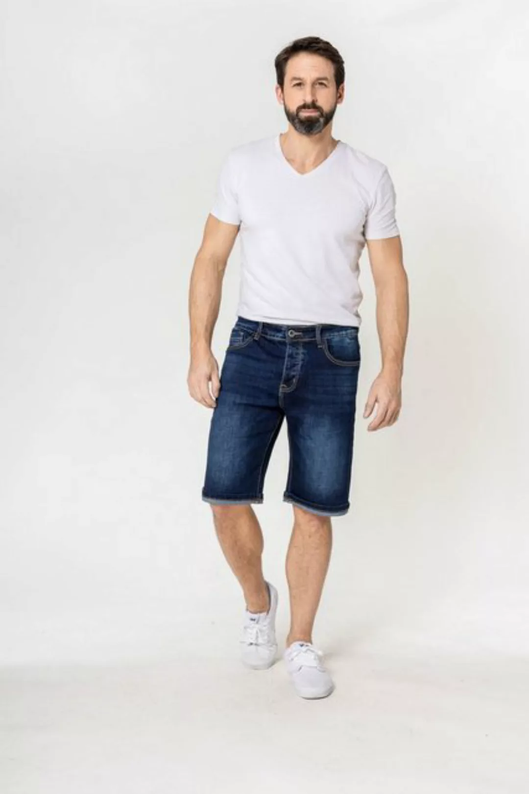 Nina Carter Jeansshorts Shorts Denim Regular Fit Bleached Jeansshorts 7606 günstig online kaufen