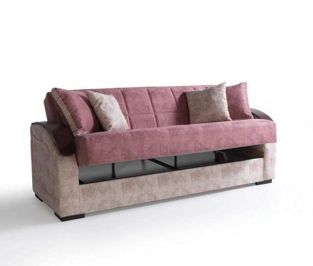 JVmoebel Sofa Rosa Modernes Sofa 3 Sitzer Relax Sofa Luxus 3er Sofa Wohnzim günstig online kaufen