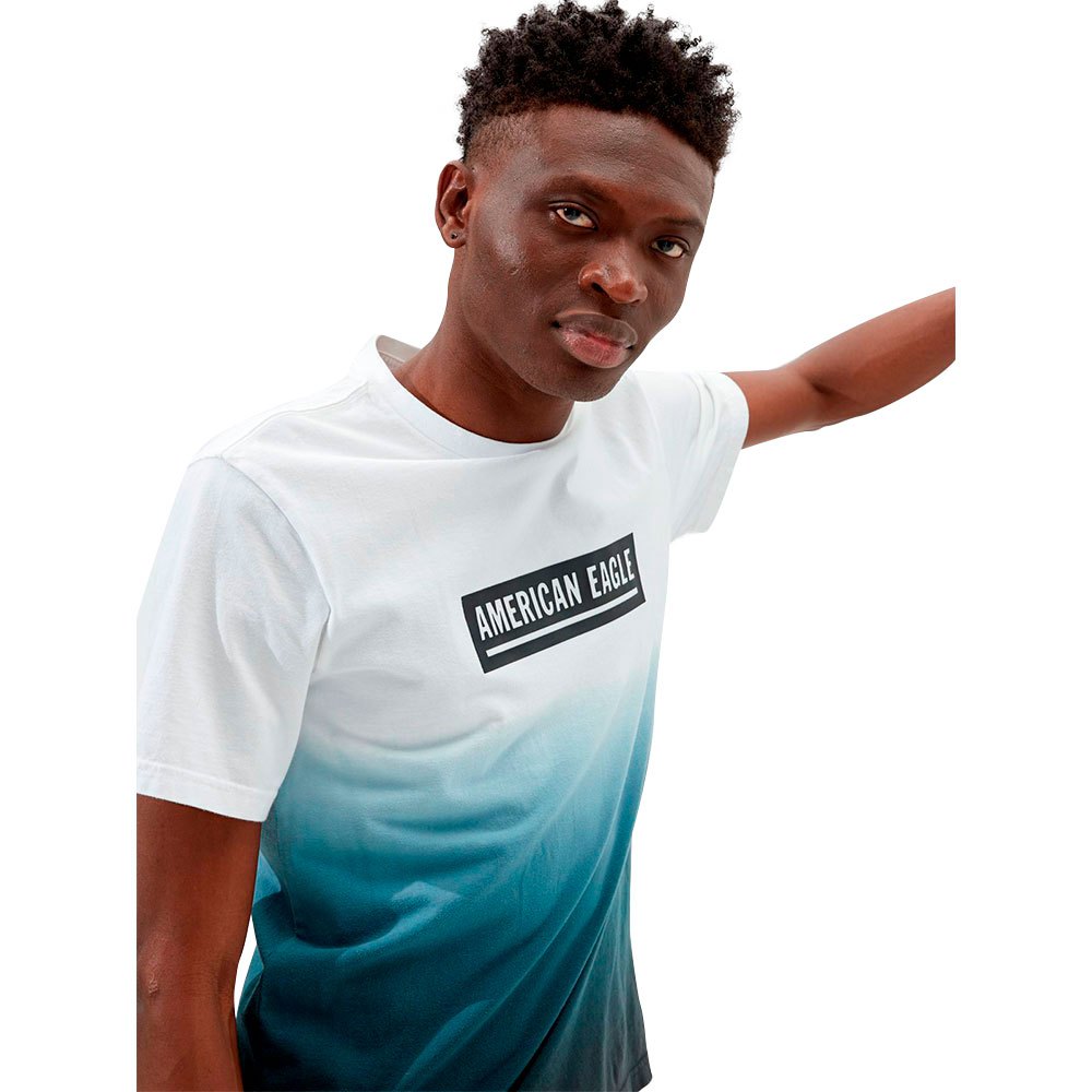 American Eagle Dip-dye Graphic Kurzärmeliges T-shirt S Black günstig online kaufen