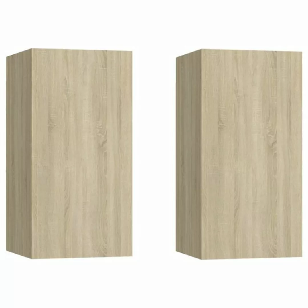 furnicato TV-Schrank TV-Schränke 2 Stk. Sonoma-Eiche 30,5x30x60 cm Holzwerk günstig online kaufen