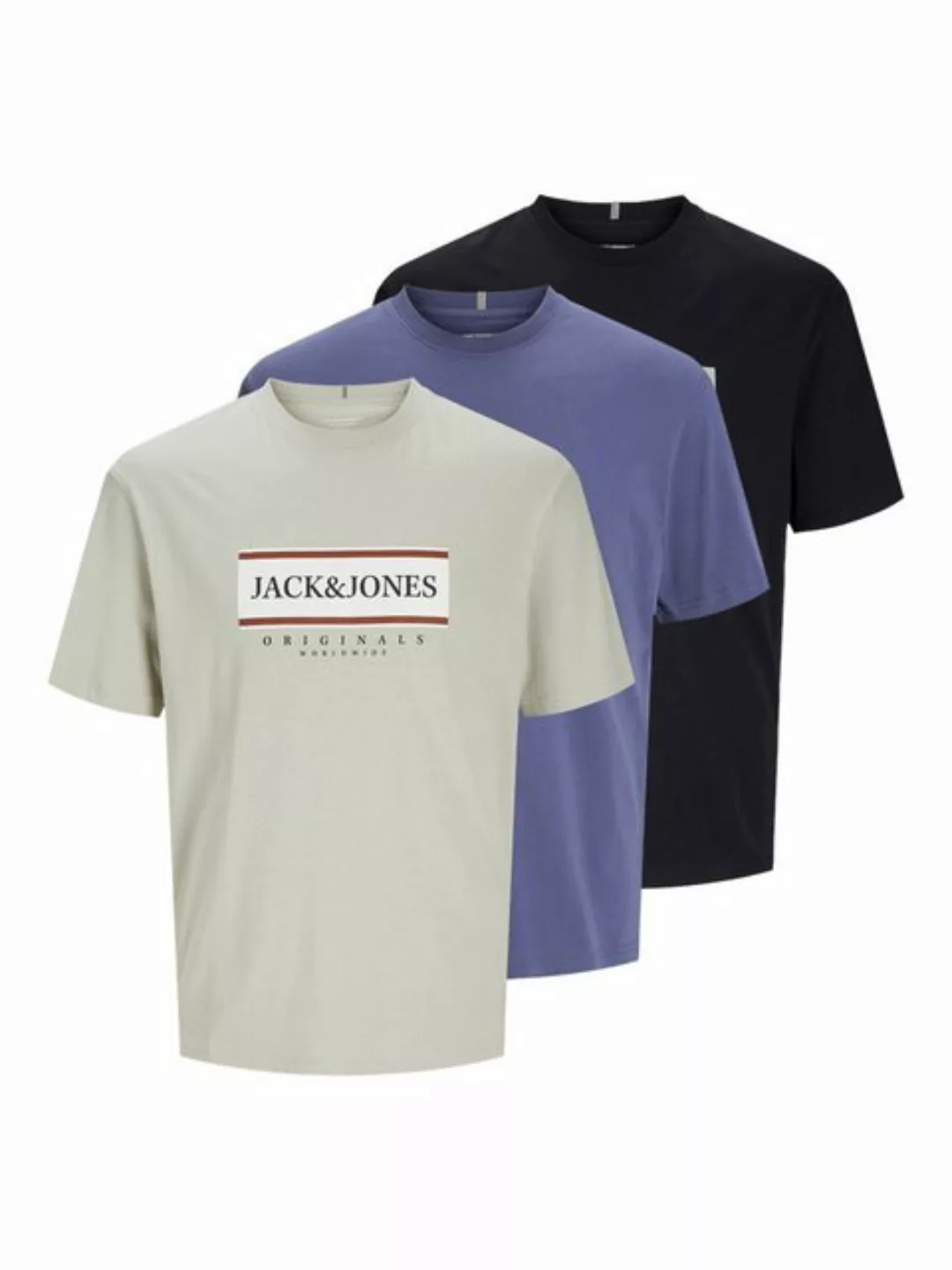 Jack & Jones T-Shirt FREDERIKSBERG (3-tlg) günstig online kaufen