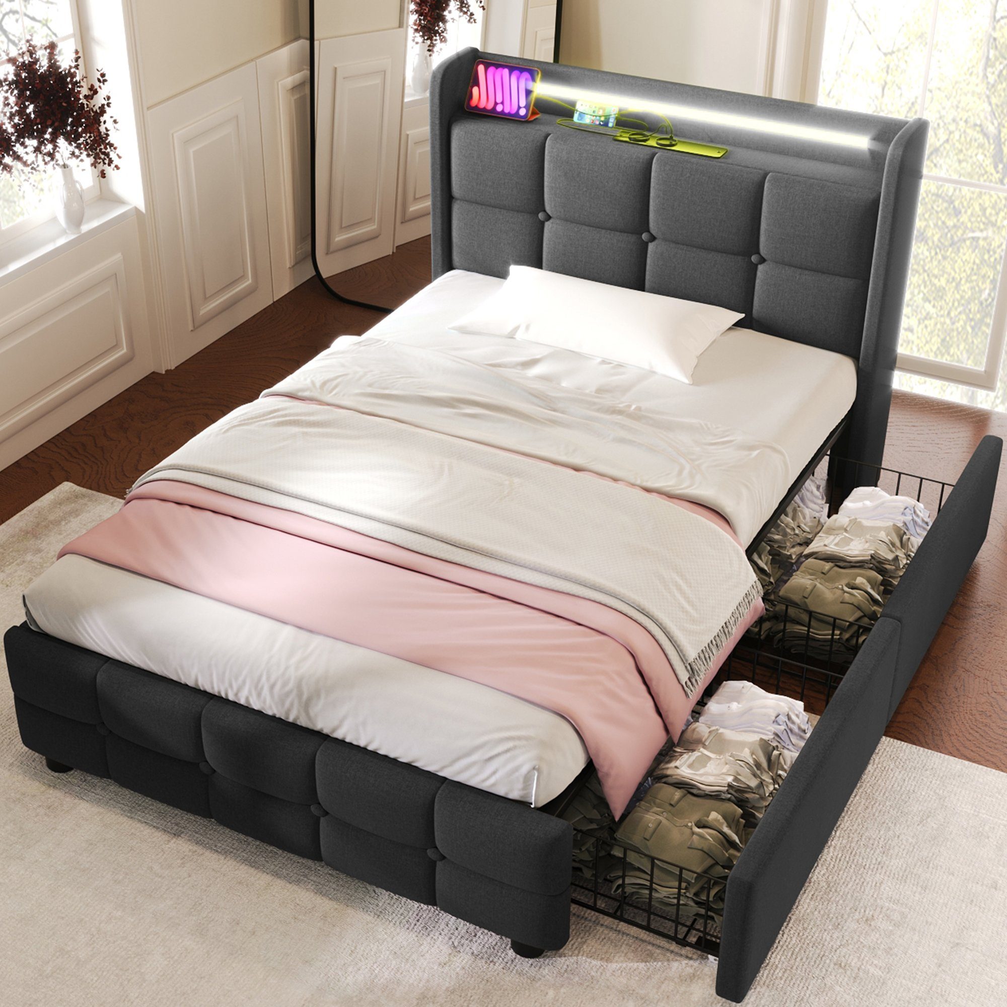 HAUSS SPOLE Polsterbett Polsterbett Doppelbett Funktionsbett günstig online kaufen