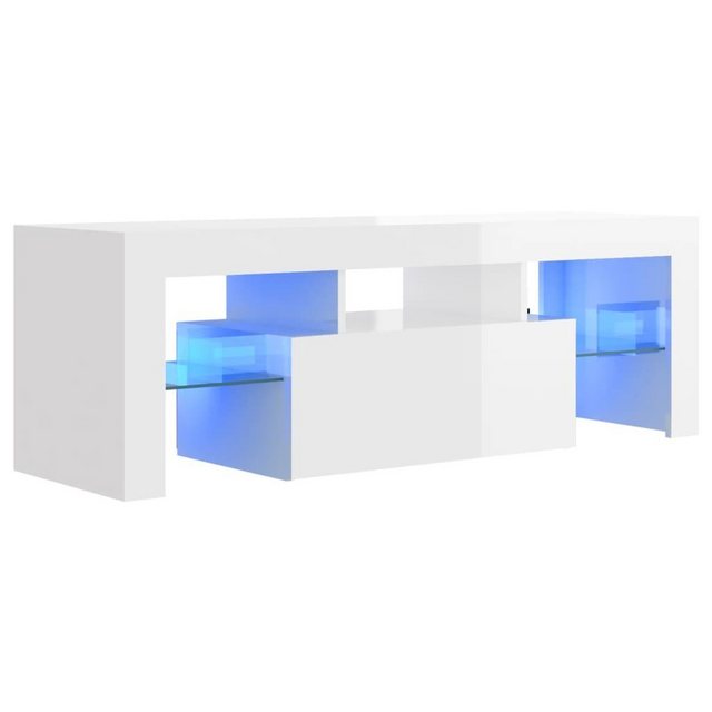 vidaXL TV-Schrank TV-Schrank mit LED Leuchten Hochglanz-Weiß 120x35x40 cm L günstig online kaufen