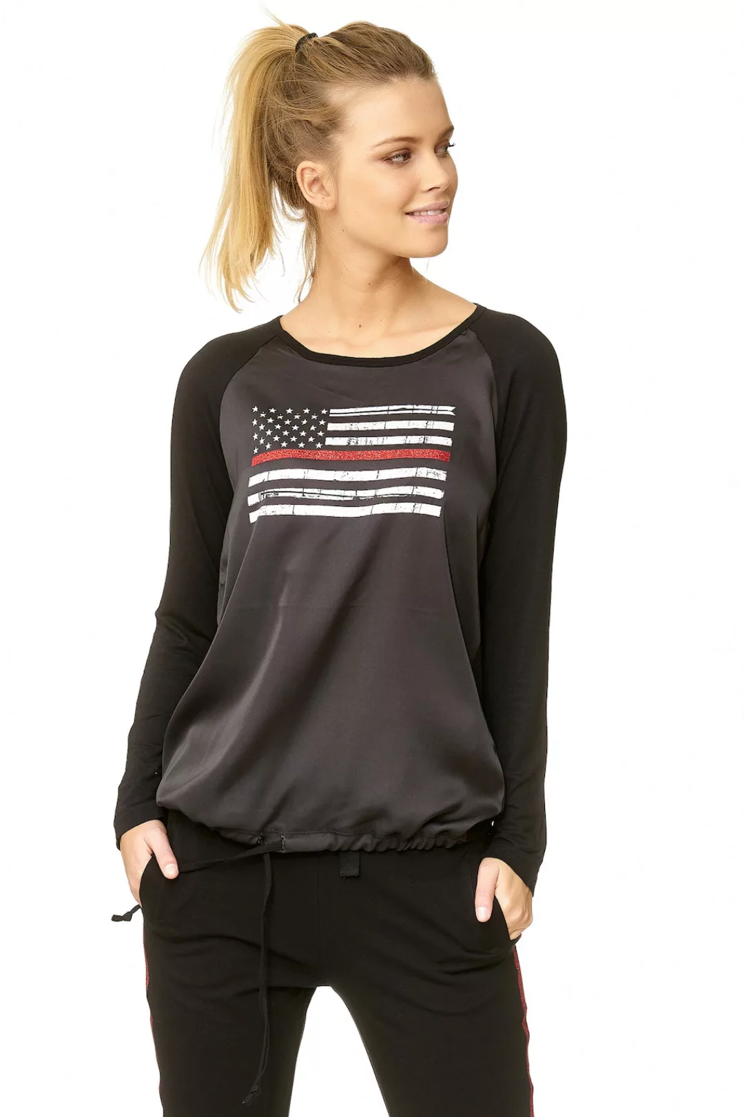 Decay Langarmshirt, mit stylischer USA-Applikation günstig online kaufen
