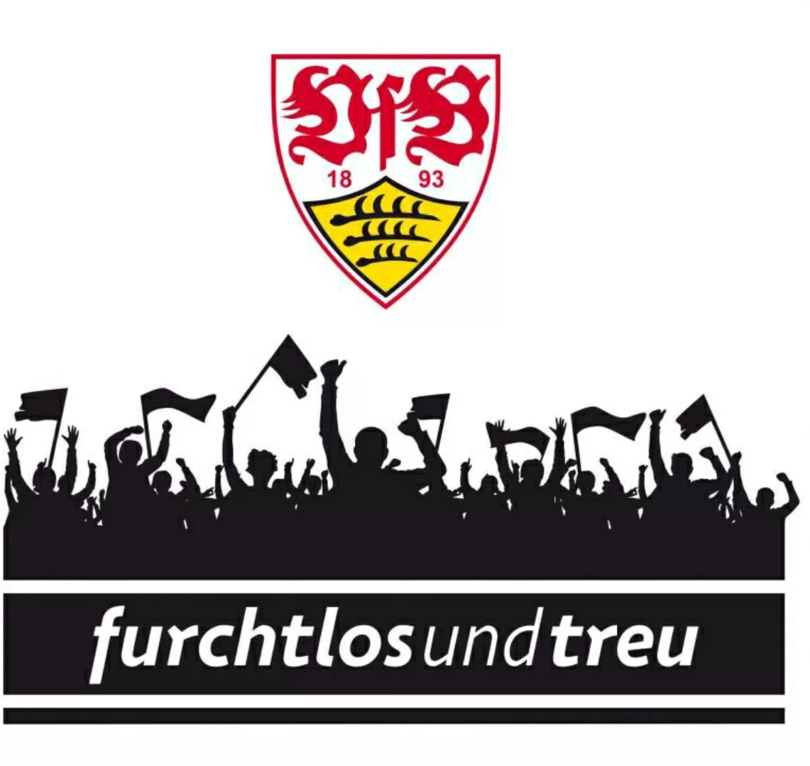 Wall-Art Wandtattoo »VfB Stuttgart Fans mit Logo«, (1 St.), selbstklebend, günstig online kaufen