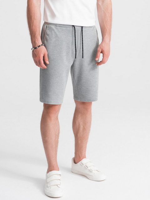 OMBRE Sweatshorts Herrenstrickshorts mit dekorativem Gummibund günstig online kaufen