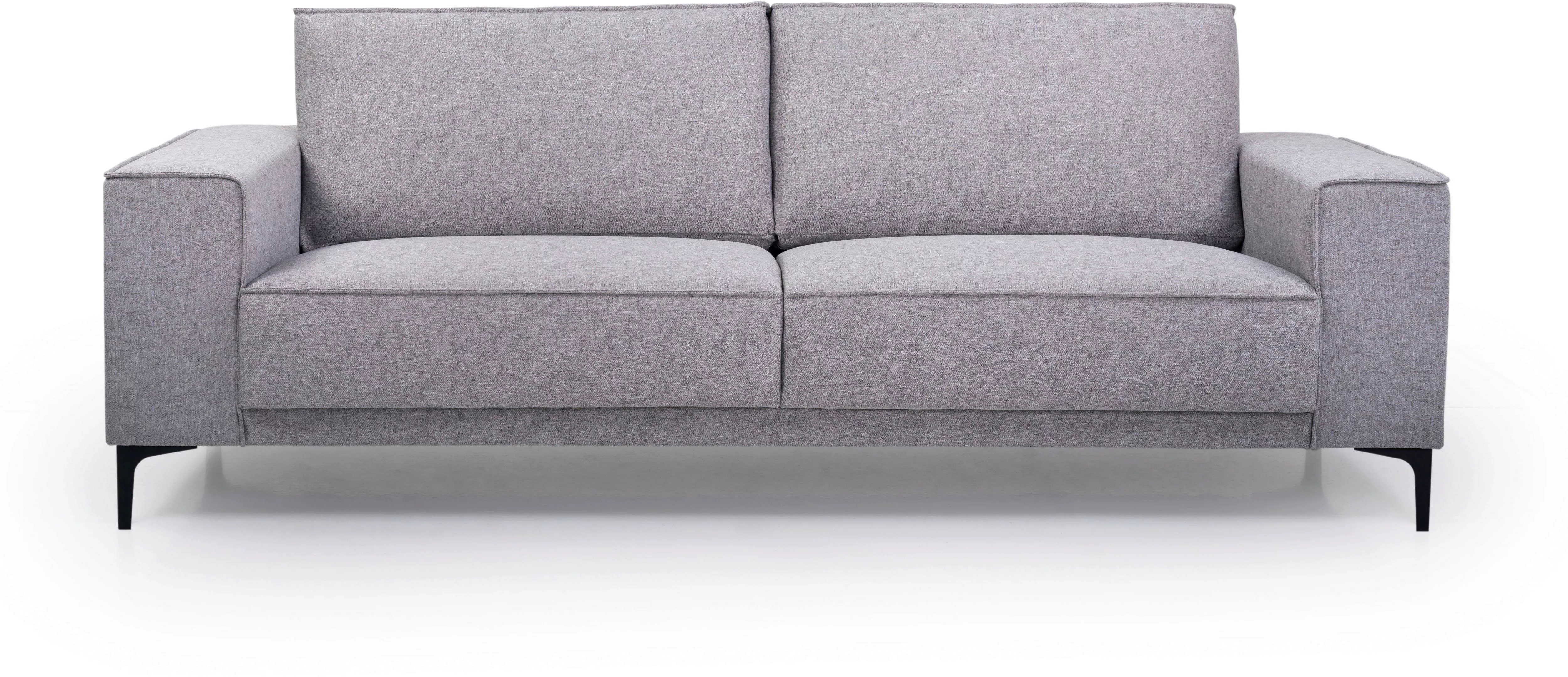 Places of Style 3-Sitzer "3er Sofa Oland, Struktur, Flachgewebe, Luxus-Micr günstig online kaufen
