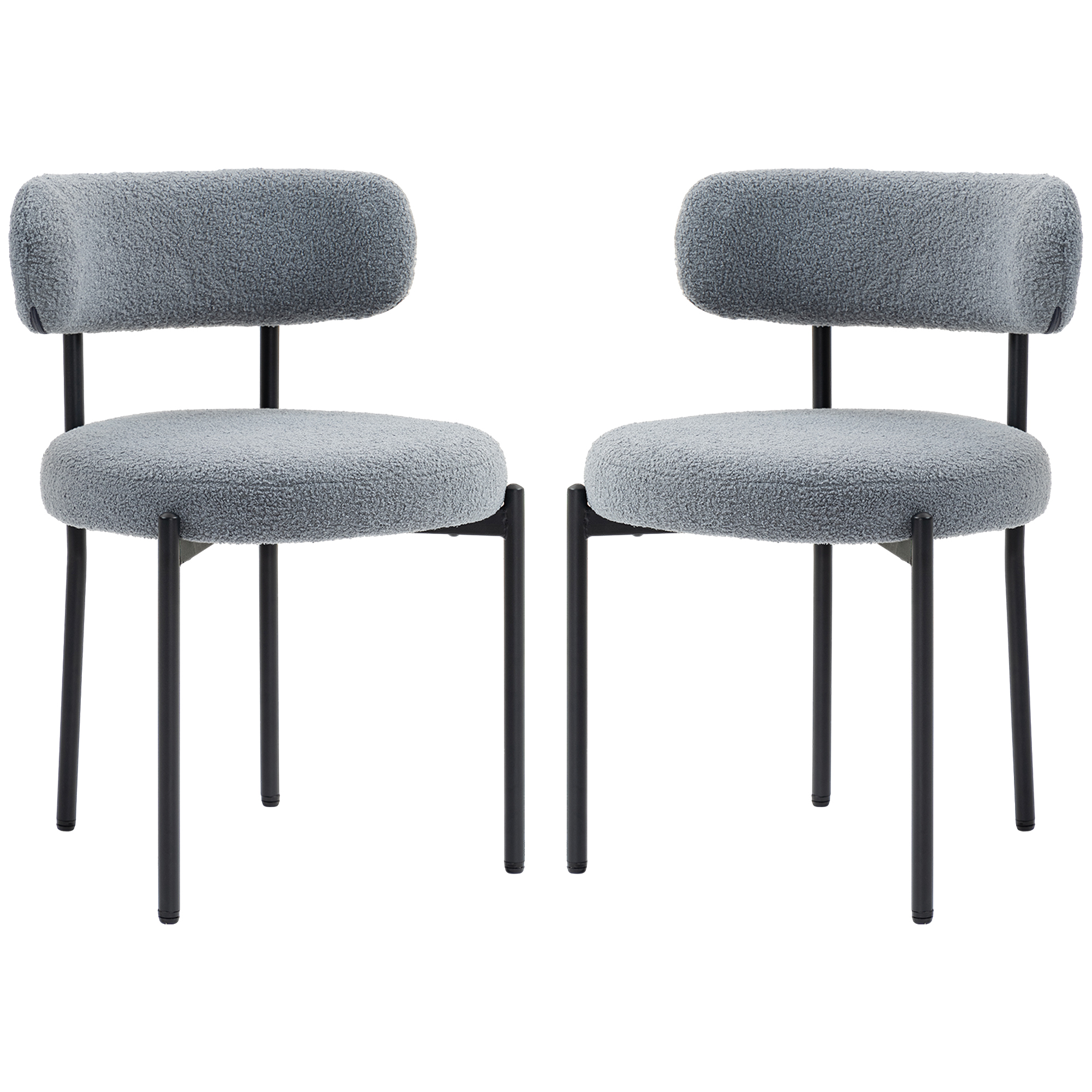 HOMCOM Set von 2 Esszimmerstühlen Küchenstühle moderner Stil gepolstert mit günstig online kaufen