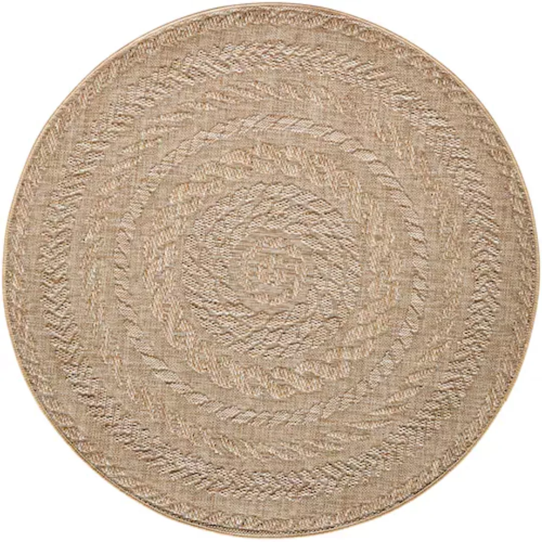 NORTHRUGS Teppich »Almendro«, rund, Sisal Optik, Robust, Pflegeleicht, Flac günstig online kaufen