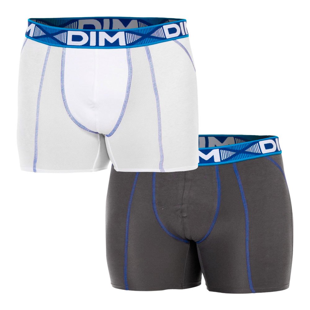 Dim Paris Cotton 3d Flex Air Large Boxer 2 Einheiten L White Gray günstig online kaufen