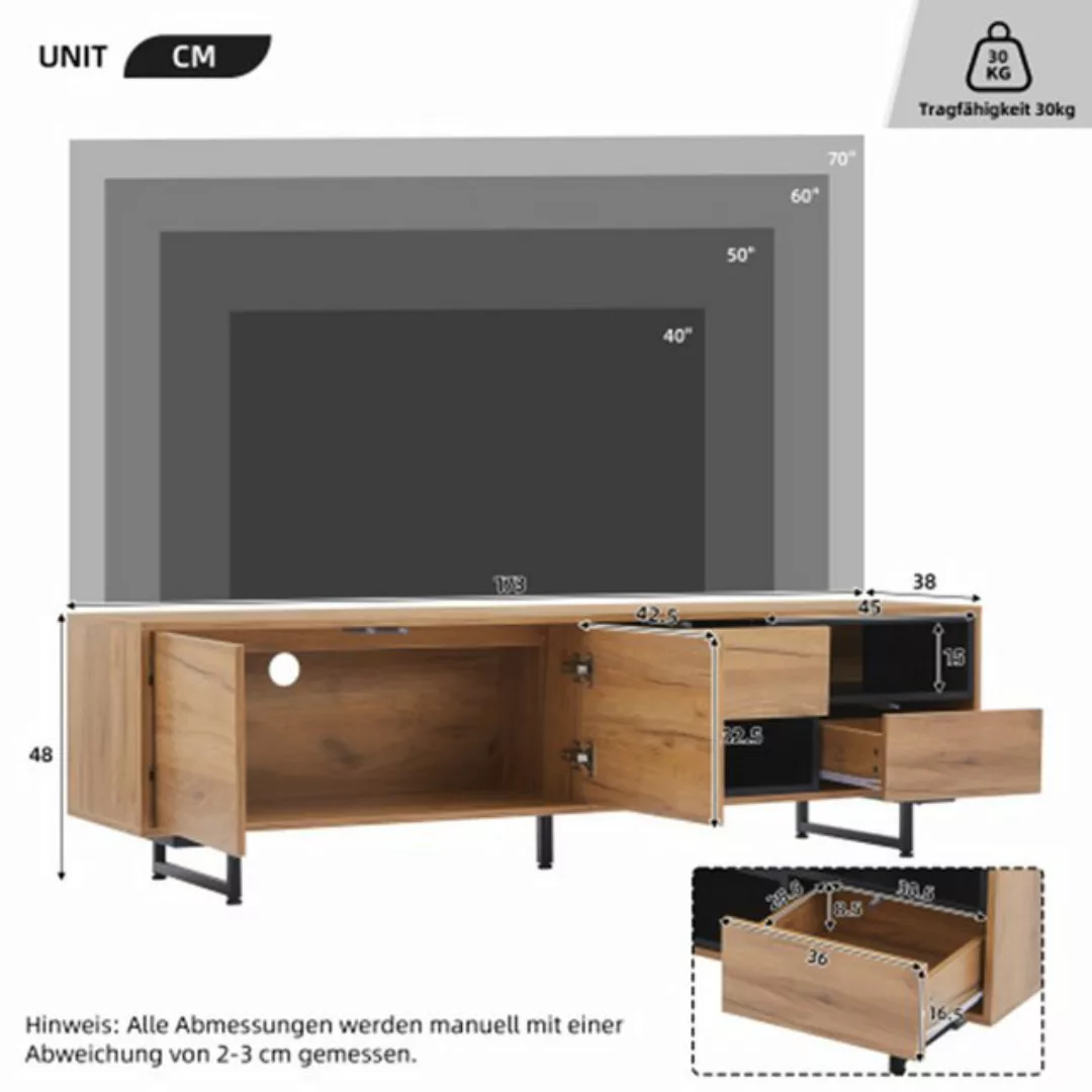 XDeer TV-Schrank TV-Schrank,TV-Boards Aufbewahrungsfunktionen,offener Staur günstig online kaufen