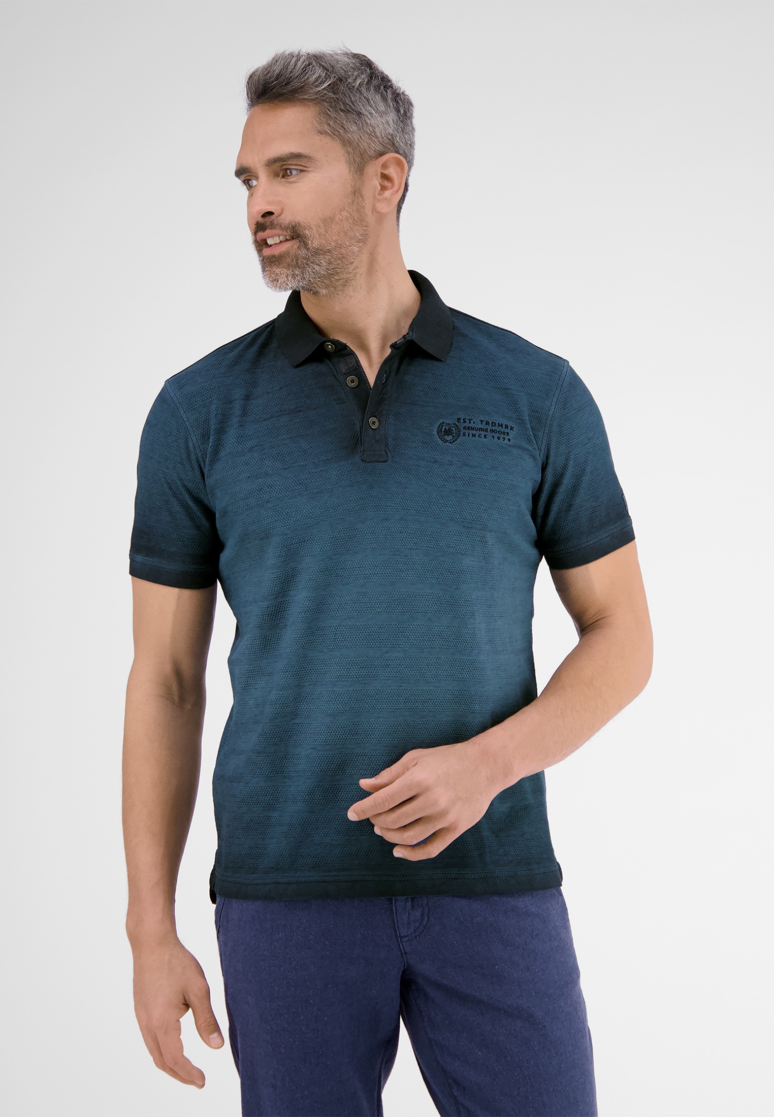 LERROS Poloshirt "LERROS Poloshirt, gestreift in Strukturqualität" günstig online kaufen