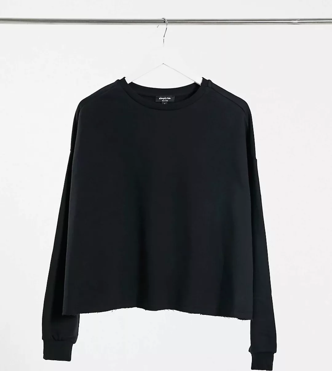 Simply Be – Schwarzes Sweatshirt günstig online kaufen