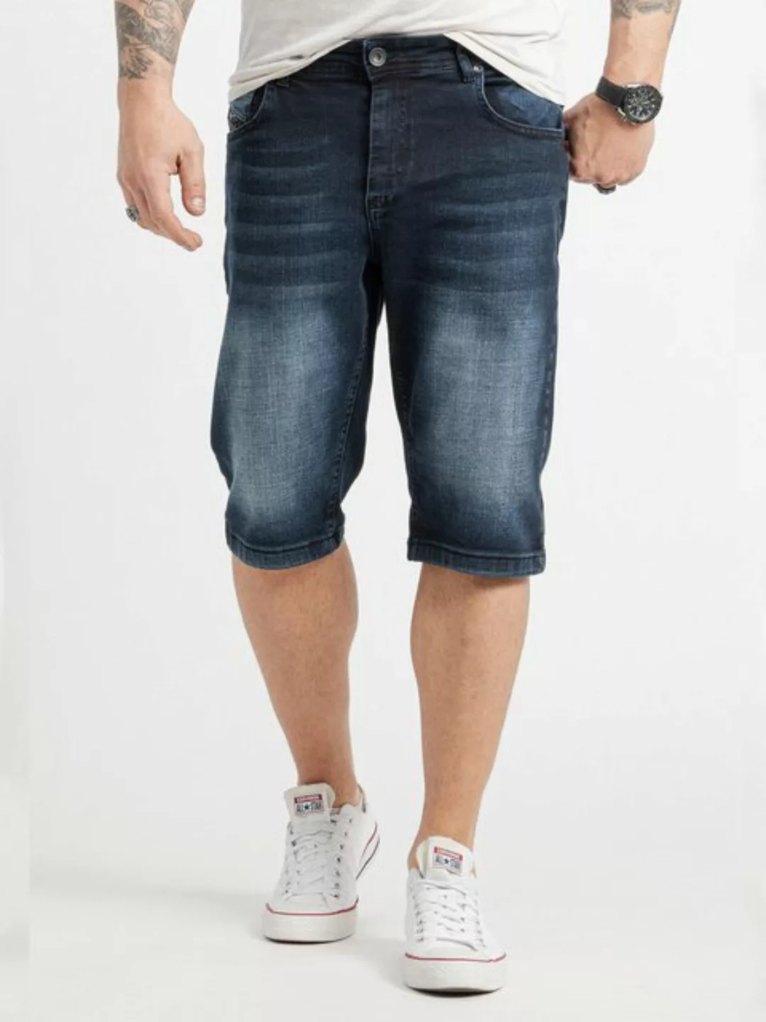 Rock Creek Bermudas Herren Shorts Jeansshorts Denim Dunkelblau RC-2421 günstig online kaufen