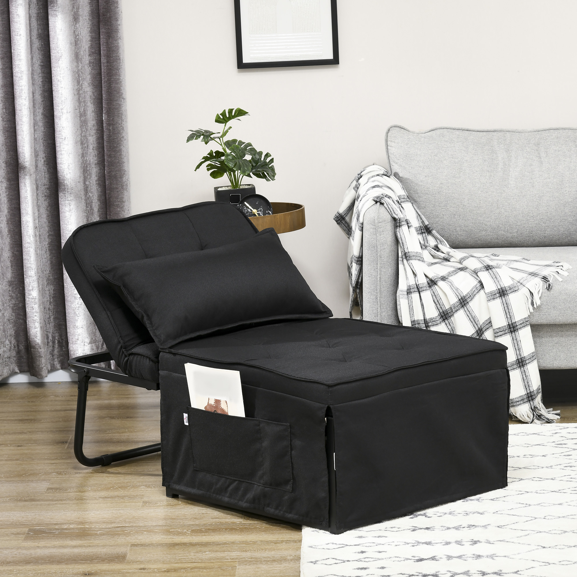 HOMCOM Einzelsofa 1 Sitzer Schlafsessel Liegesessel 4-in-1 mit 5-fach verst günstig online kaufen