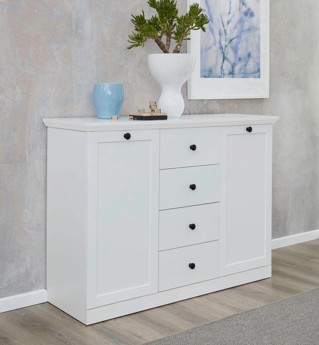 Home affaire Sideboard "Örebro", Kommode, zeitloser Landhausstil, mit Volla günstig online kaufen