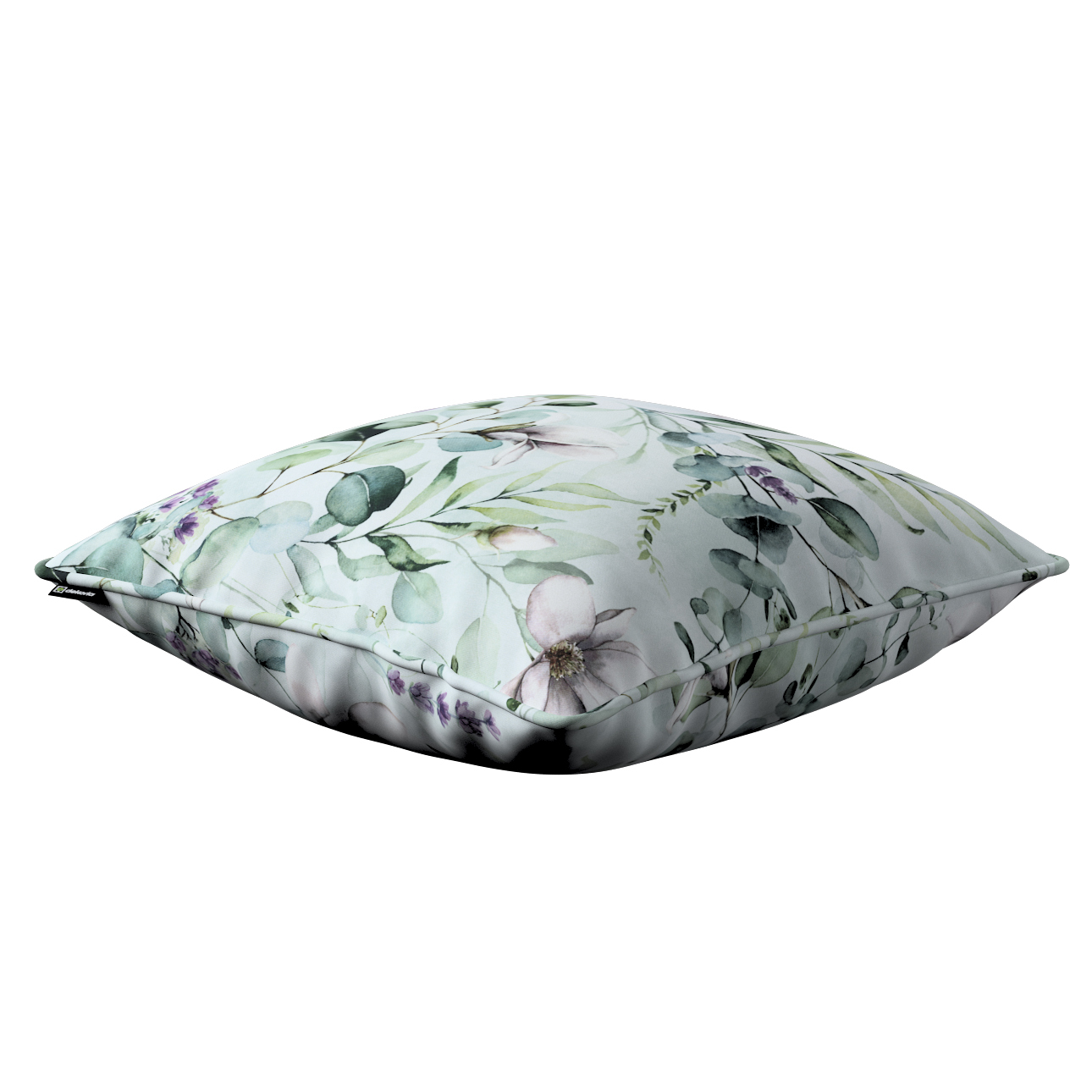 Kissenhülle Gabi mit Paspel, mintgrün-weiß, 45 x 45 cm, Flowers (143-66) günstig online kaufen
