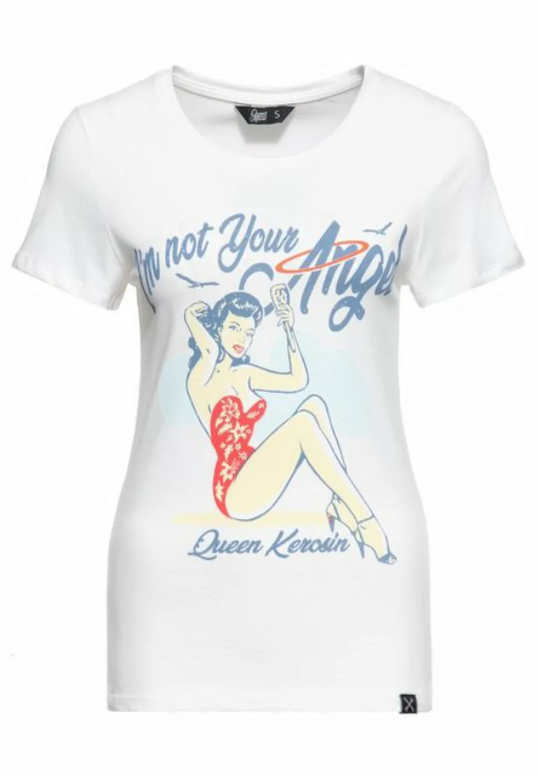 QueenKerosin Print-Shirt I'm not your Angel (1-tlg) mit Front Print im Vint günstig online kaufen