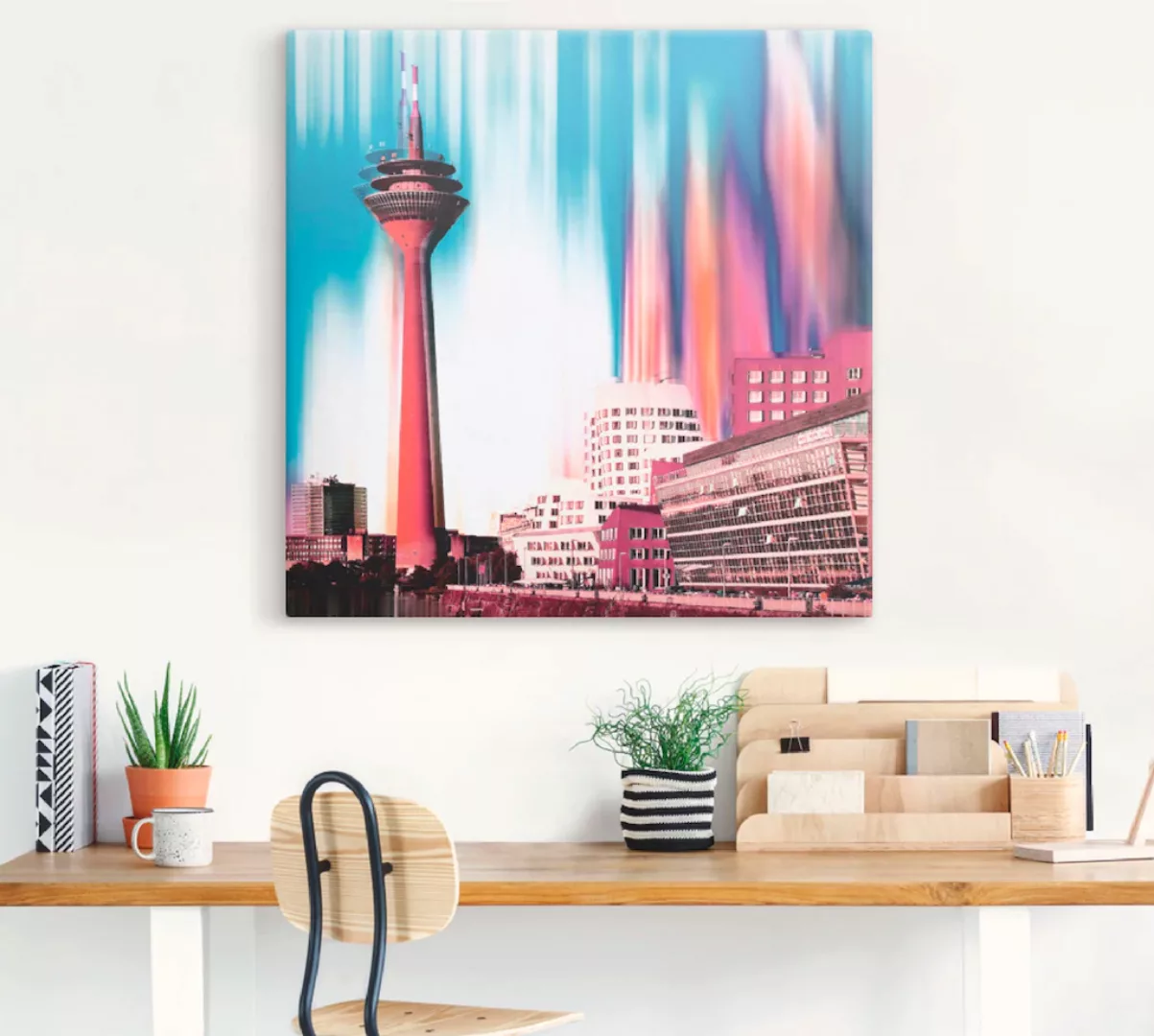 Artland Leinwandbild »Düsseldorf Skyline Collage I«, Deutschland, (1 St.), günstig online kaufen