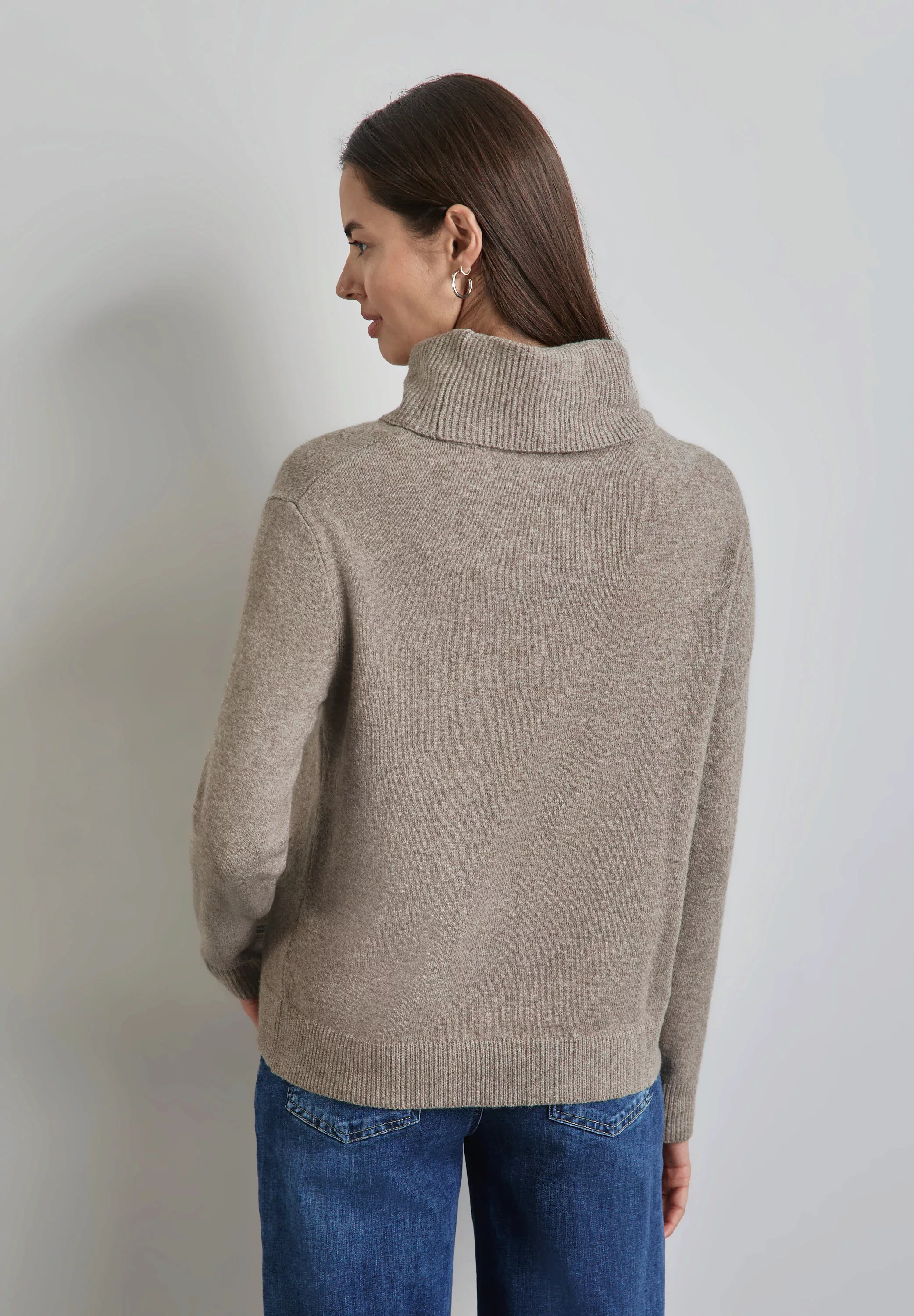 STREET ONE Rollkragenpullover in melierter Optik günstig online kaufen