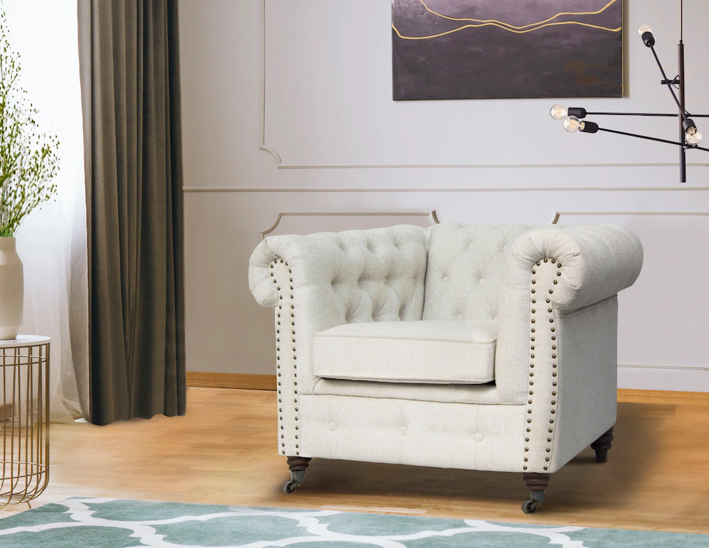 Home affaire Chesterfield-Sessel "Aarburg Sessel", aufwändige Knopfheftung günstig online kaufen