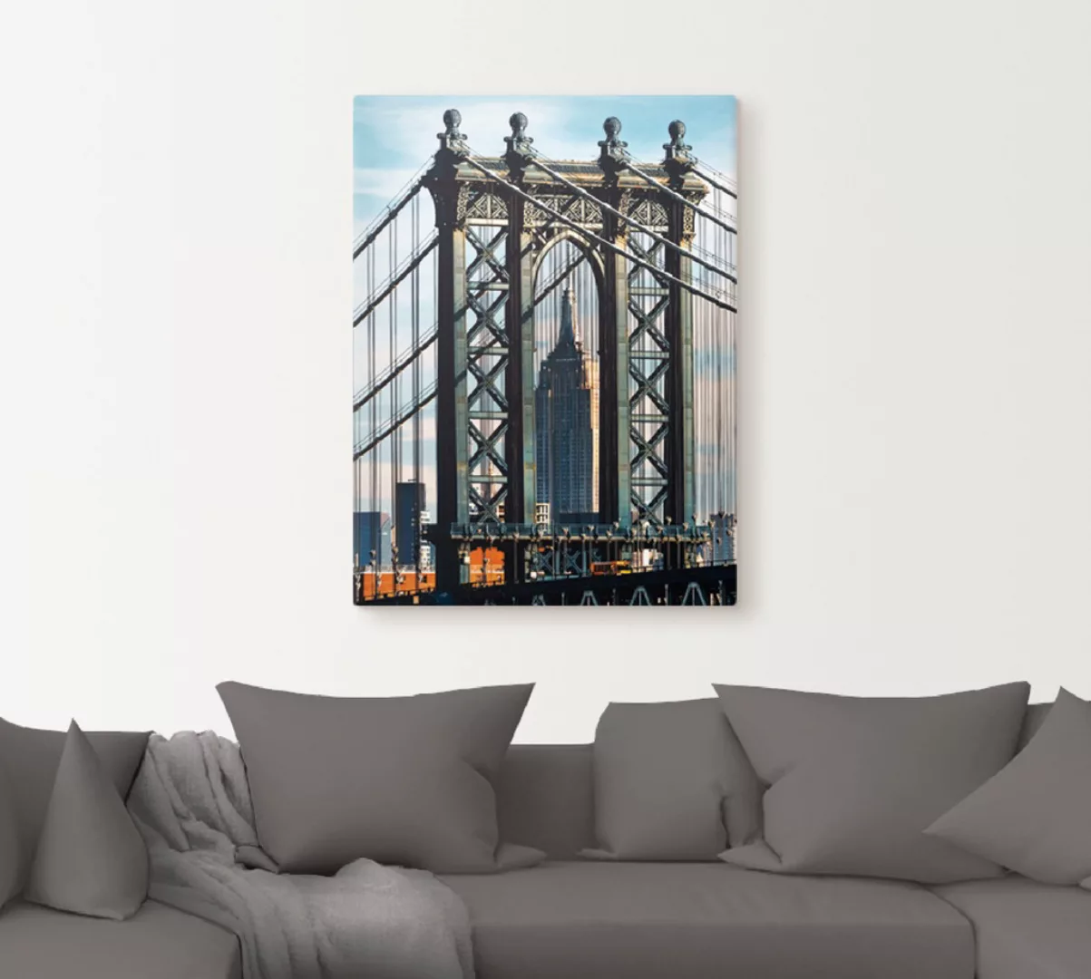 Artland Wandbild "New York Manhattan Bridge", Brücken, (1 St.), als Leinwan günstig online kaufen