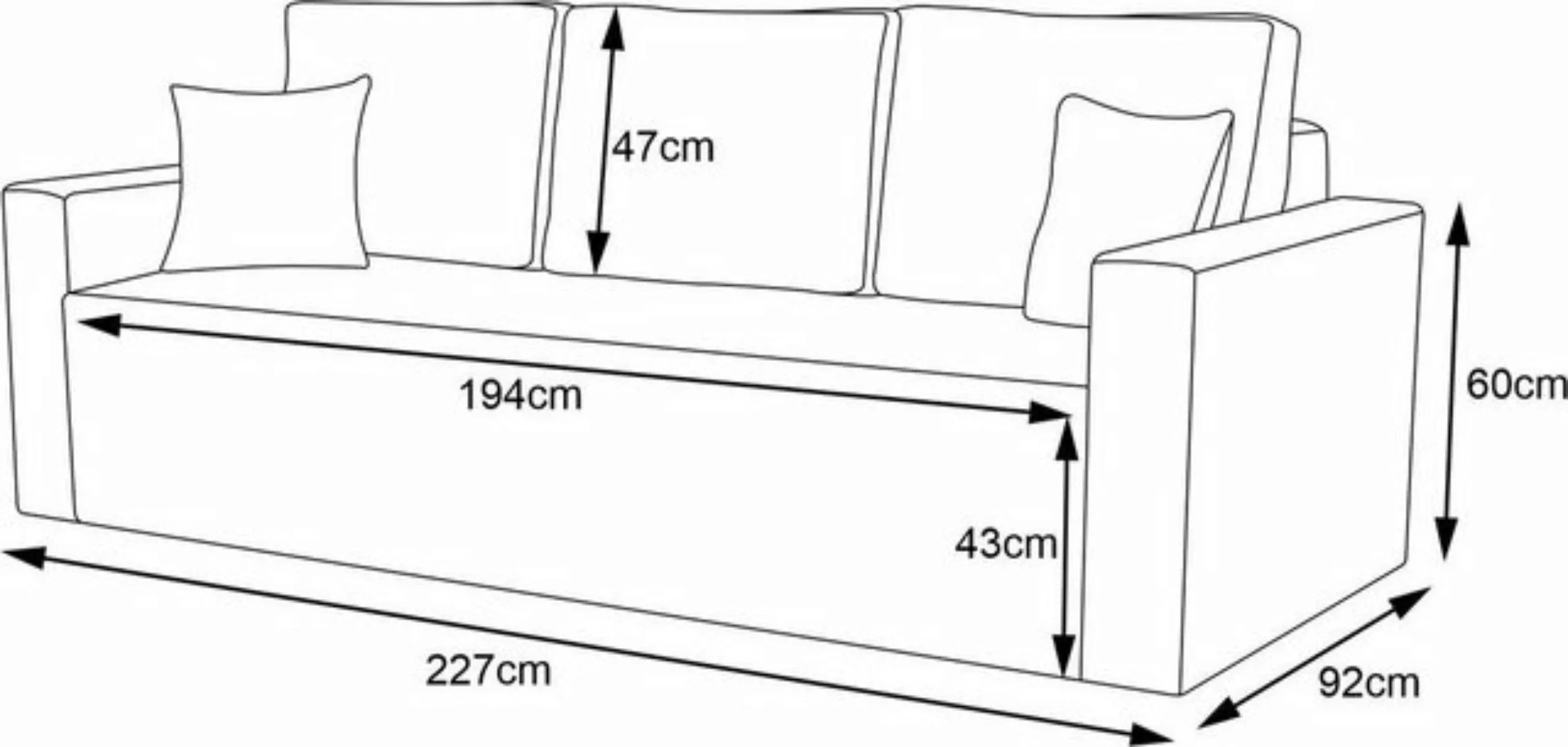 Kaiser Möbel Sofa Modernes Sofa ZOOM mit Schlaffunktion, mit Bettfunktion u günstig online kaufen