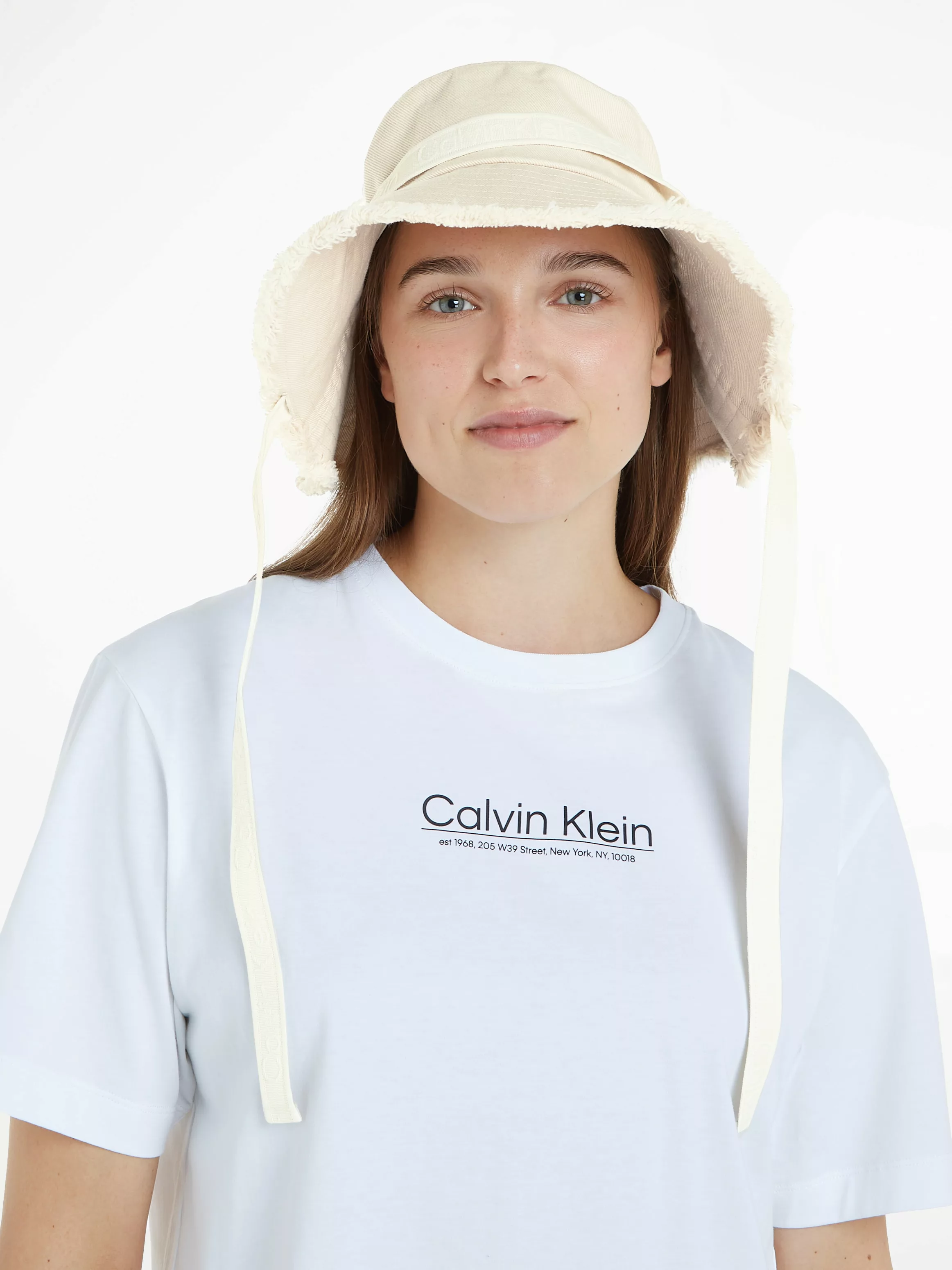 Calvin Klein Schlapphut "LOGO STRAP WIDE BRIM CANVAS HAT" günstig online kaufen