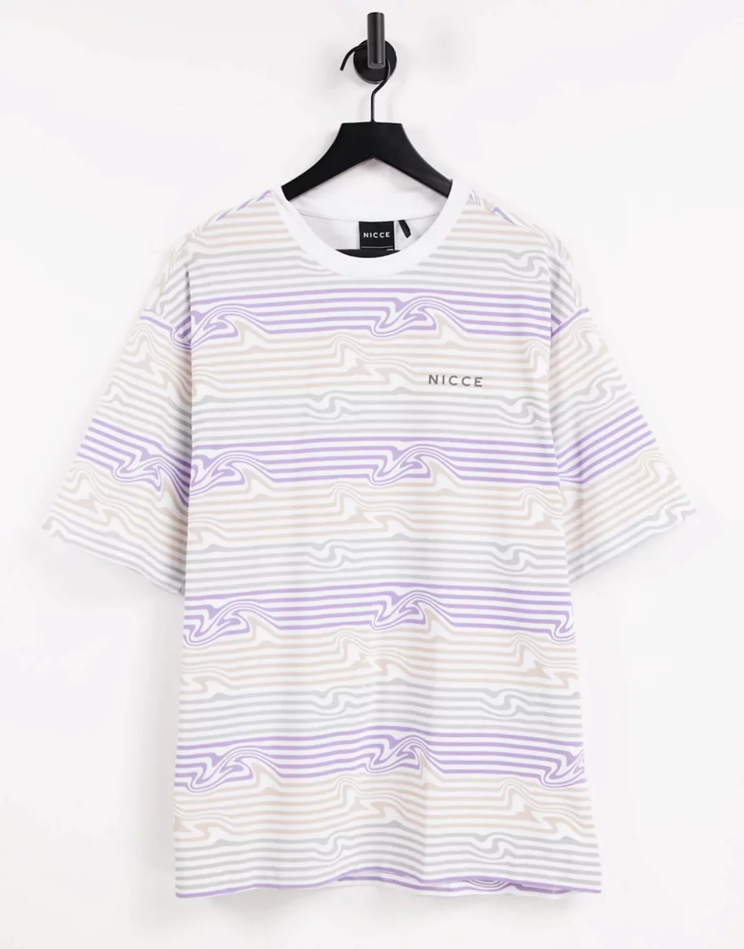 Nicce – Strata – T-Shirt mit Aufdruck in Lila günstig online kaufen