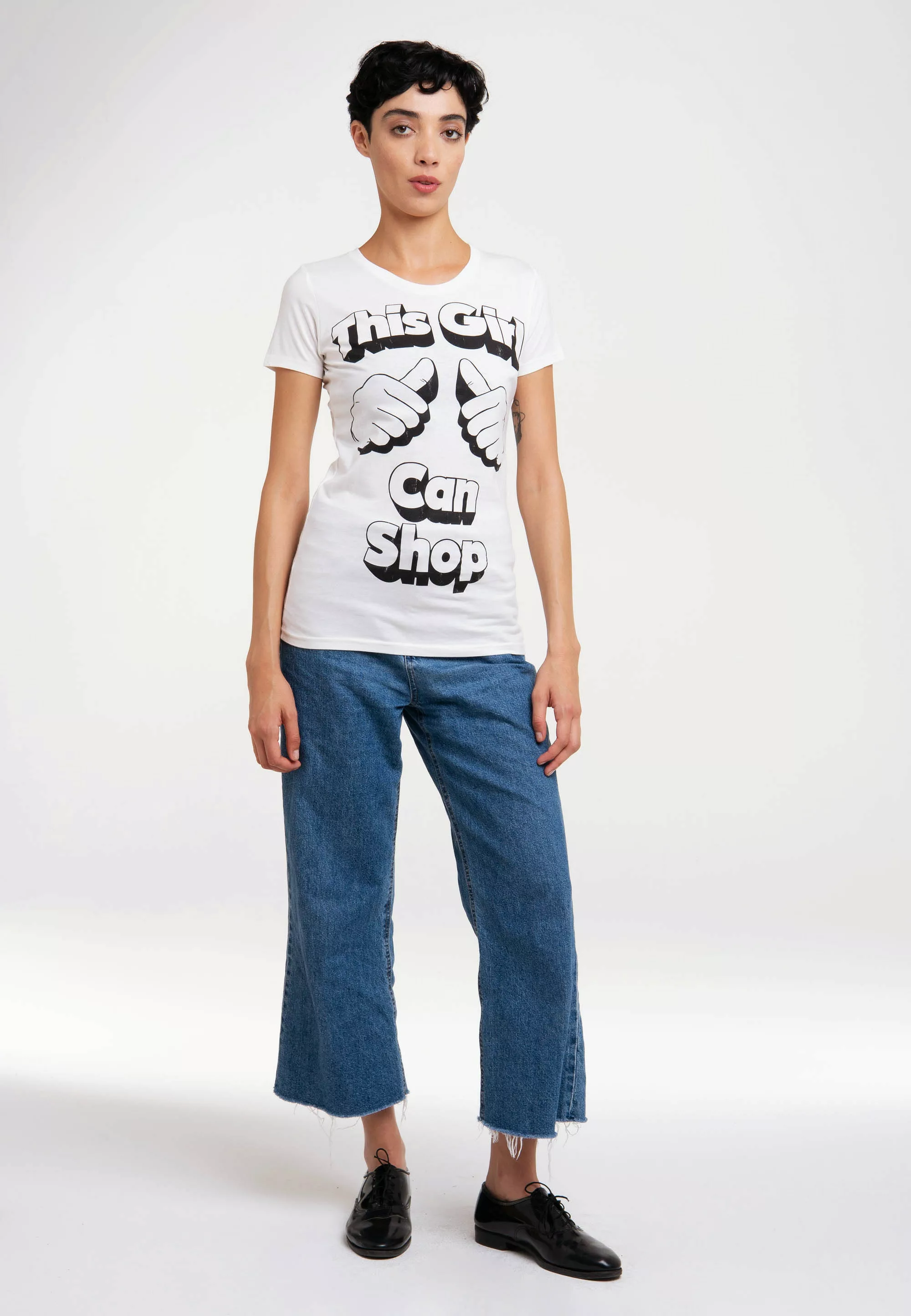 LOGOSHIRT T-Shirt "This Girl Can Shop", mit witzigem Statement-Print günstig online kaufen