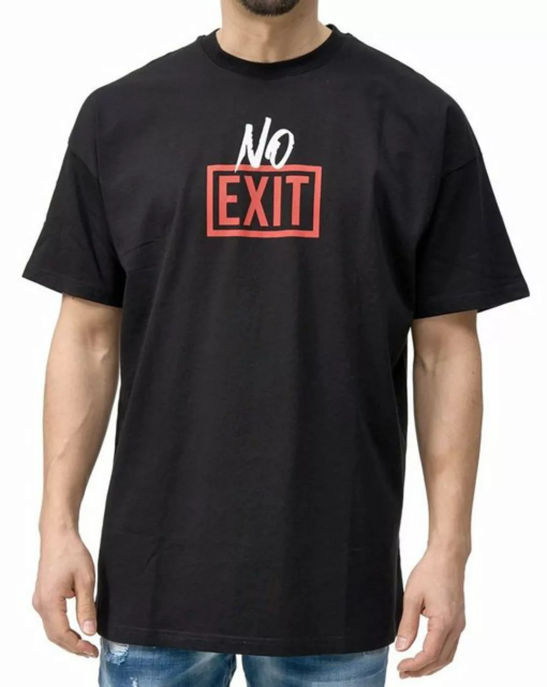 Denim House T-Shirt Oversize Herren Sommer T-Shirt mit lässigen Druck Schwa günstig online kaufen