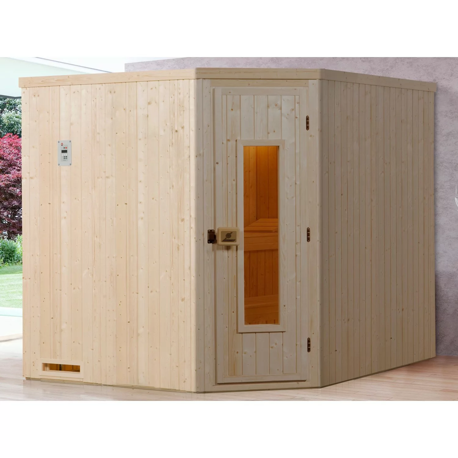 weka Sauna »Varberg«, (Set), 7,5 kW Bio-Ofen mit digitaler Steuerung günstig online kaufen