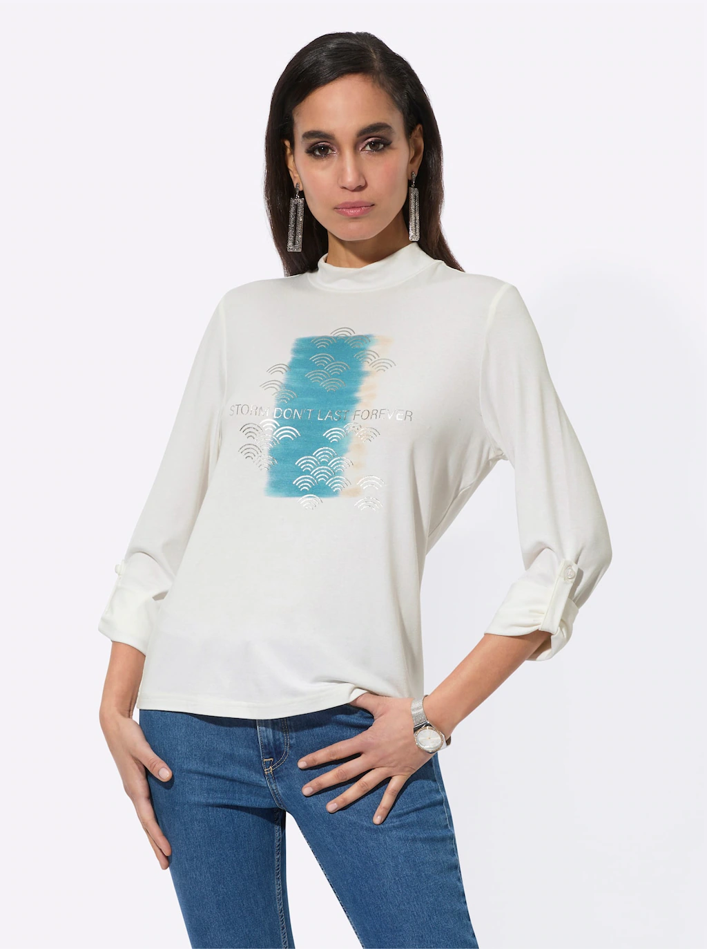 creation L Langarmshirt "Shirt", (1 tlg.) günstig online kaufen