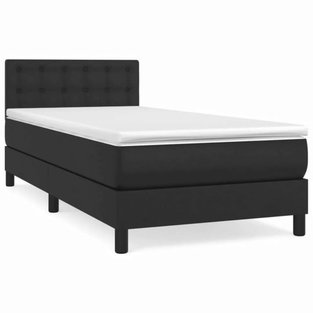 vidaXL Boxspringbett Bett Boxspringbett mit Matratze Kunstleder (90 x 200 c günstig online kaufen