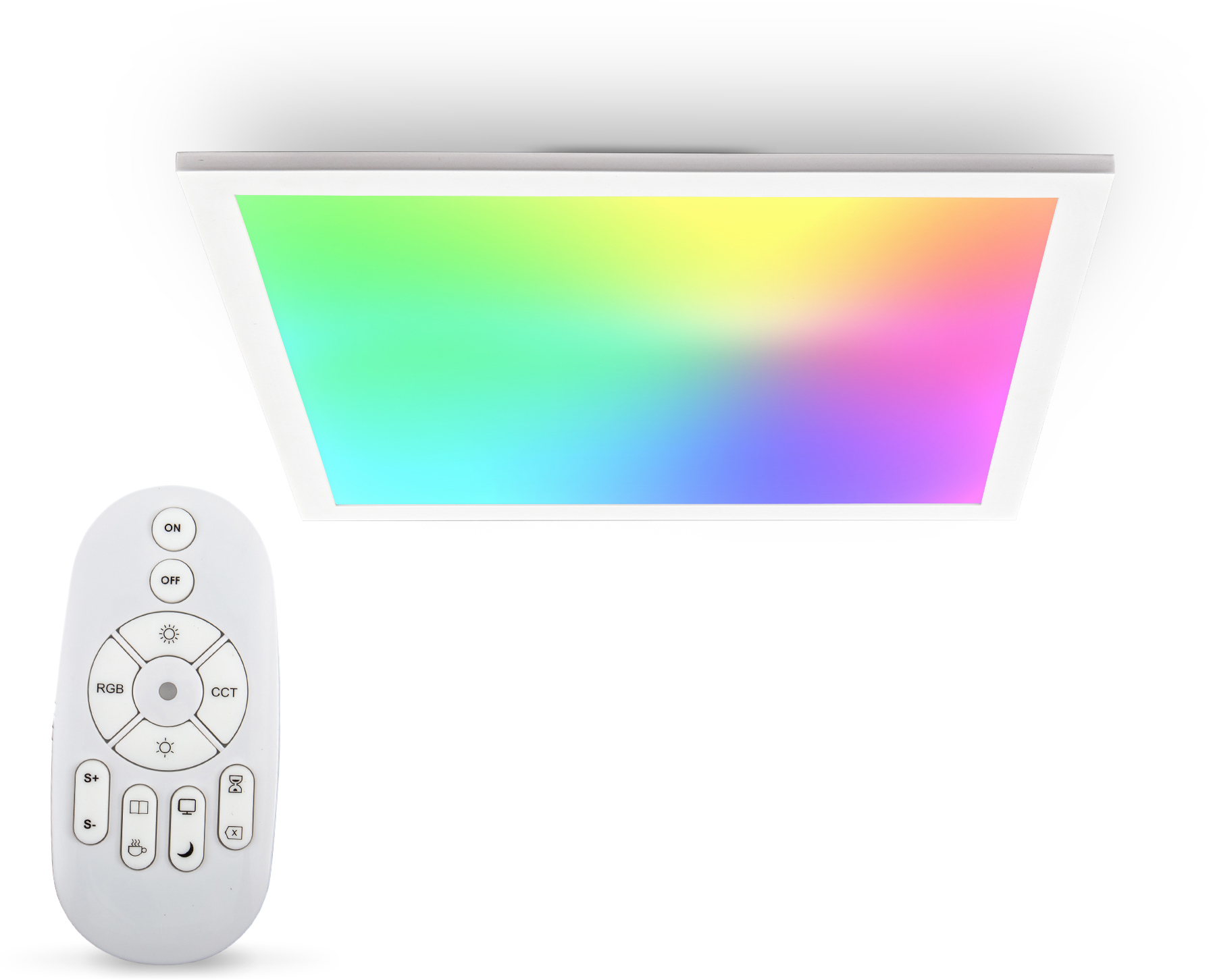 B.K.Licht Deckenleuchte, 1 flammig-flammig, Panel, Farbtemp. stufenlos eins günstig online kaufen