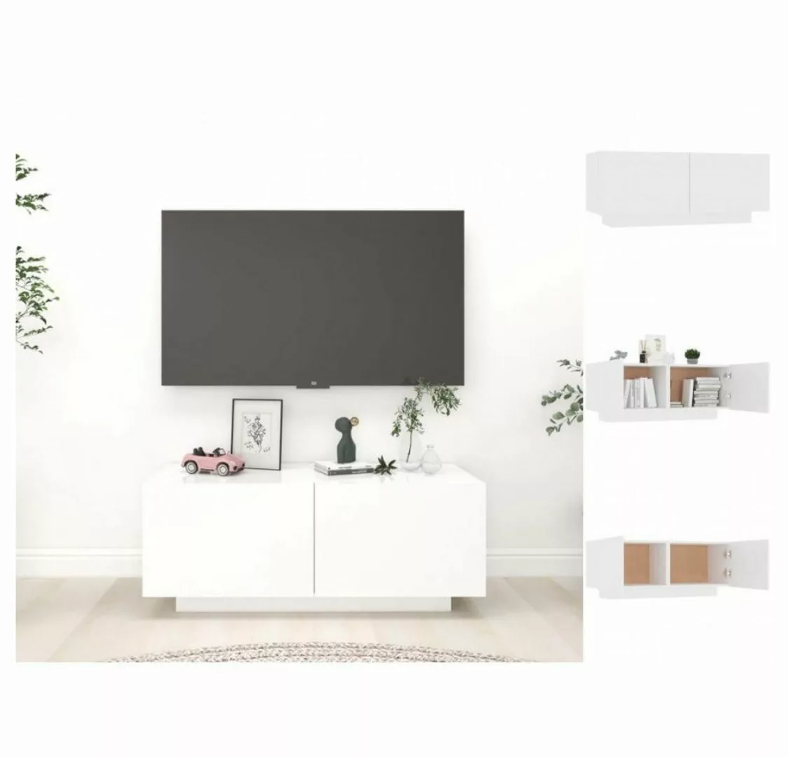 vidaXL TV-Schrank TV-Schrank Weiß 100x35x40 cm Spanplatte Lowboard günstig online kaufen