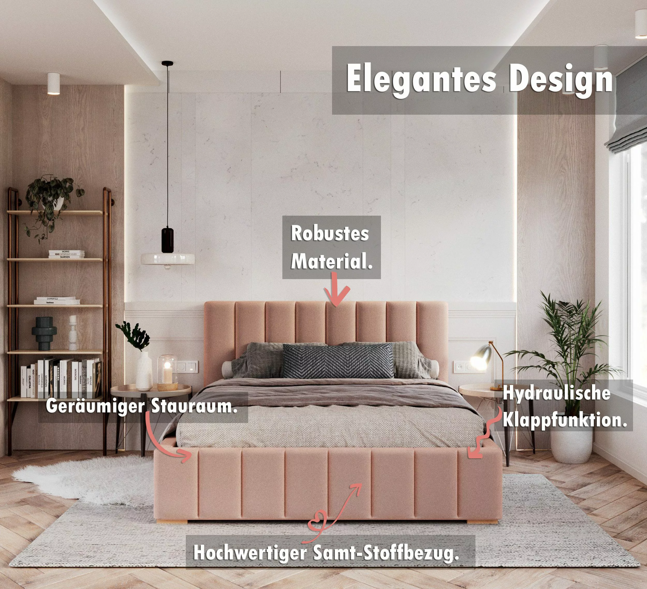 FDM Polsterbett Stauraumbett Bettgestell 90x200, 120x200, günstig online kaufen