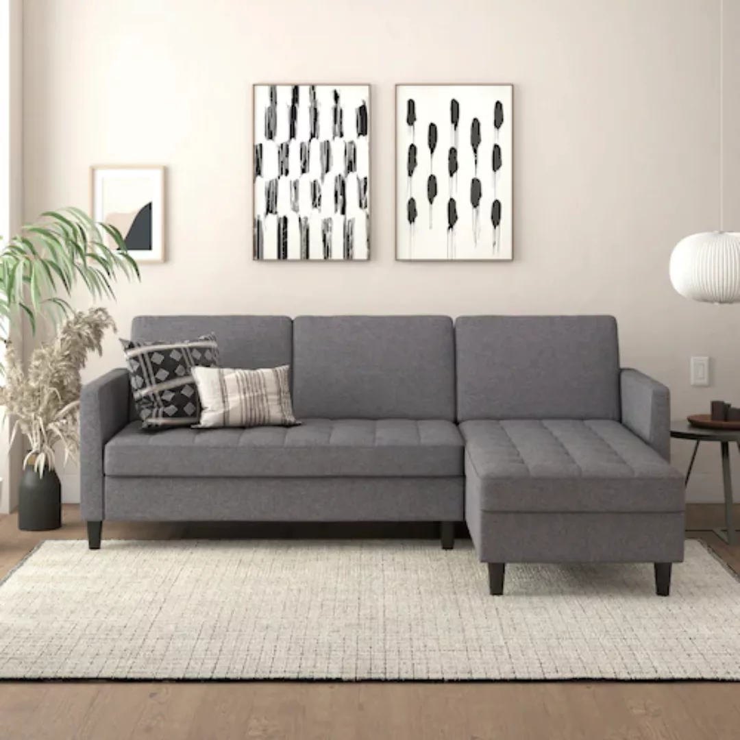 Dorel Home Ecksofa »Presley, L-Form,«, Ecksofa mit Bett-Funktion und Staura günstig online kaufen