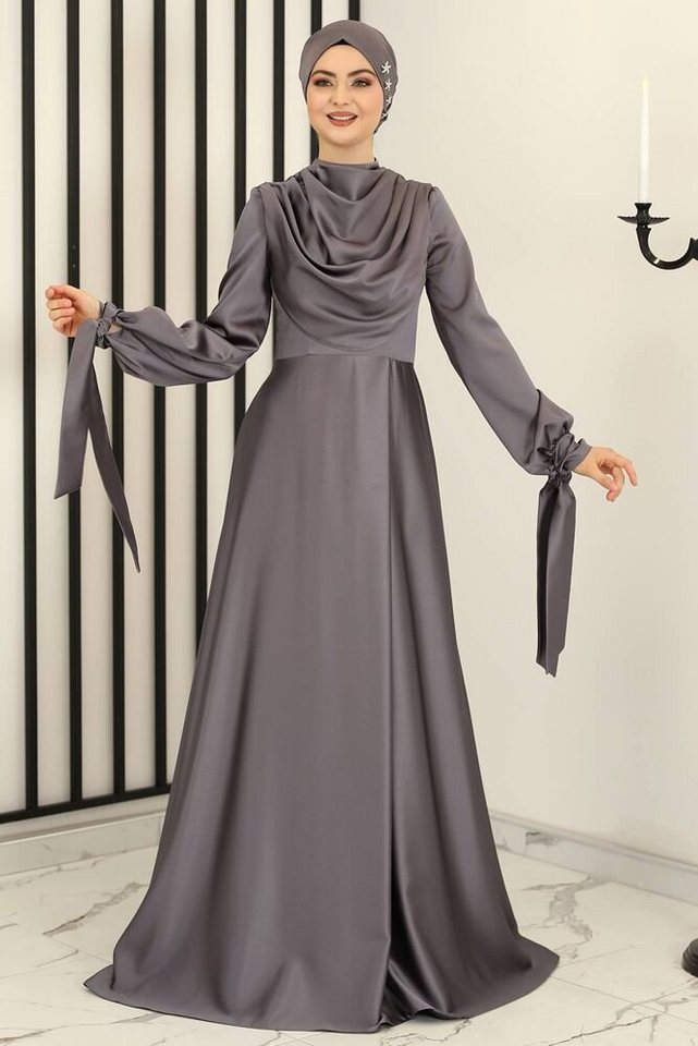 fashionshowcase Abendkleid langärmliges Maxikleid Damen Abaya Kleid - Modes günstig online kaufen